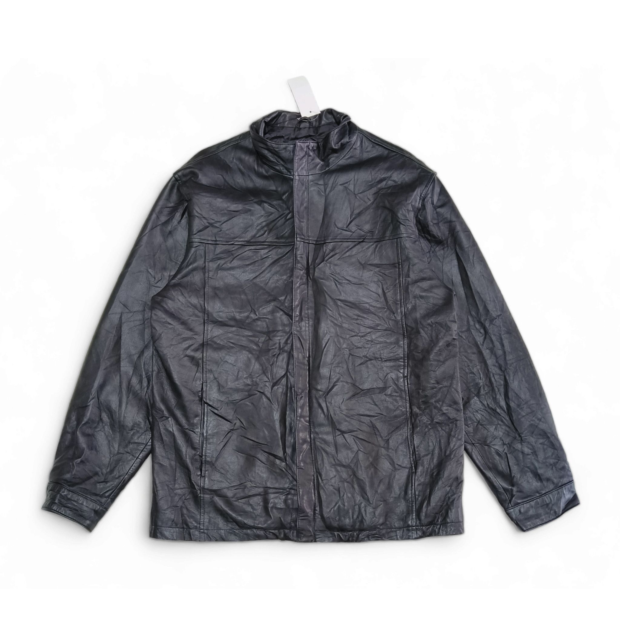 Vintage Vintage L&B Homme Long Coat Black Leather Jacket Size US M / EU 48-50 / 2 - 1 Thumbnail