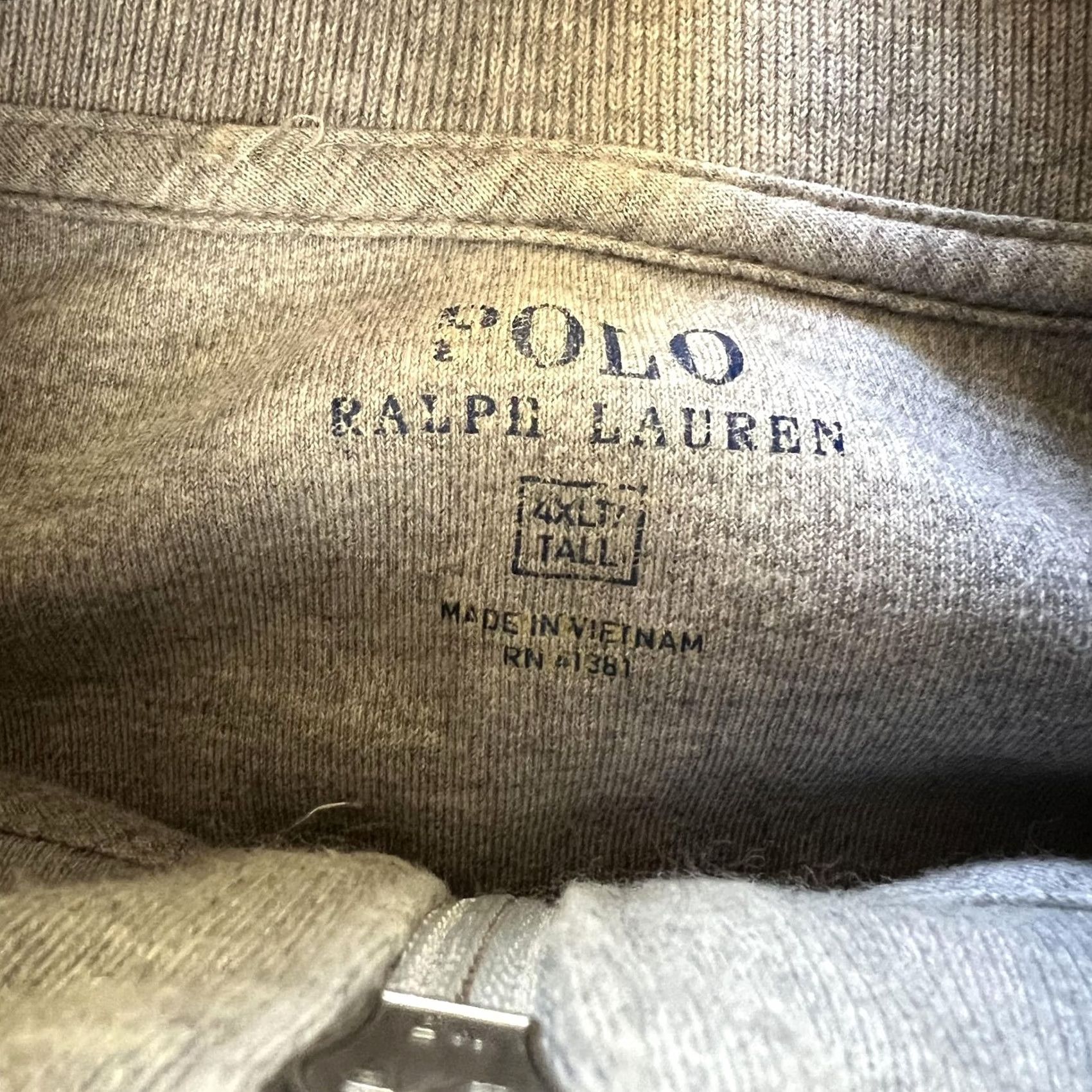 Polo Ralph Lauren Polo Ralph Lauren Track Jacket Mens 4XLT Gray Full Zip Fleece Big Tall Pony Logo Size US XXL / EU 58 / 5 - 7 Thumbnail