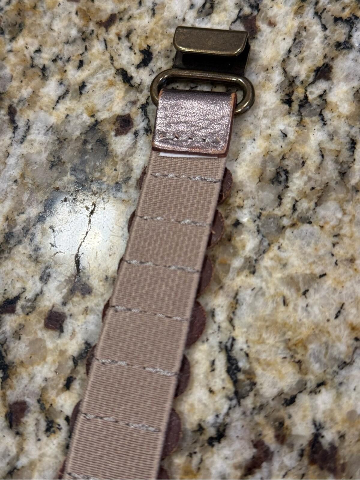 Other Copper tone soft stretch thin belt loop and hook closure Size ONE SIZE - 5 Thumbnail