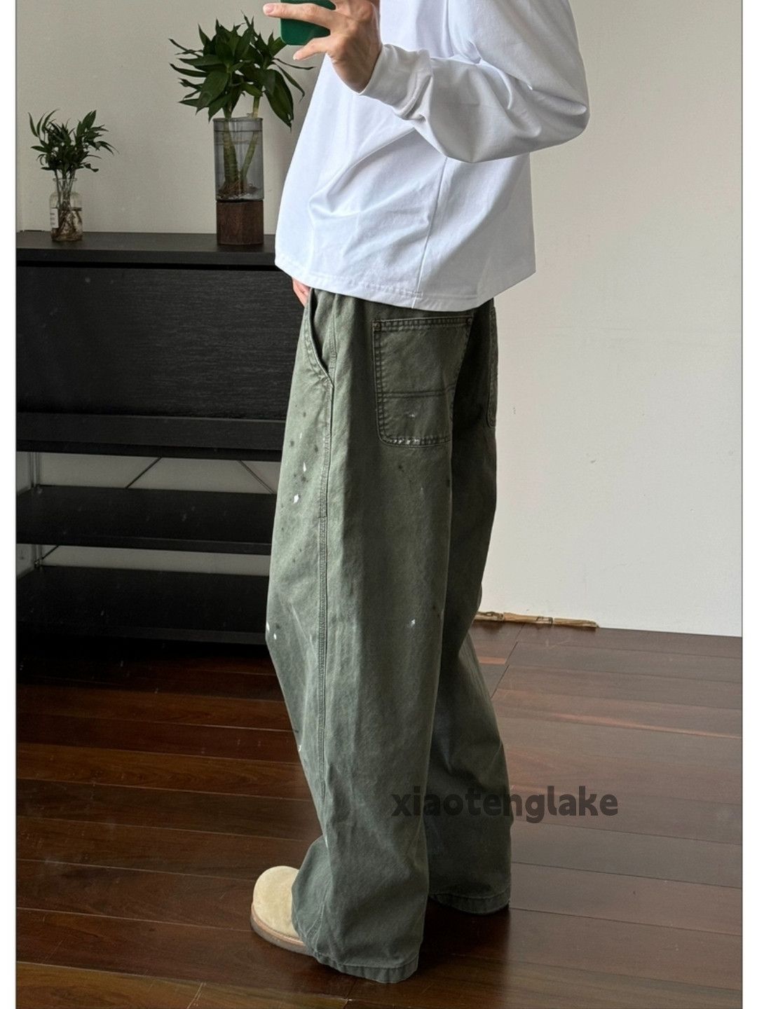 Designer × Japanese Brand × Vintage washed faded paint workwear carpenter cargo pants Size US 32 / EU 48 - 2 Thumbnail
