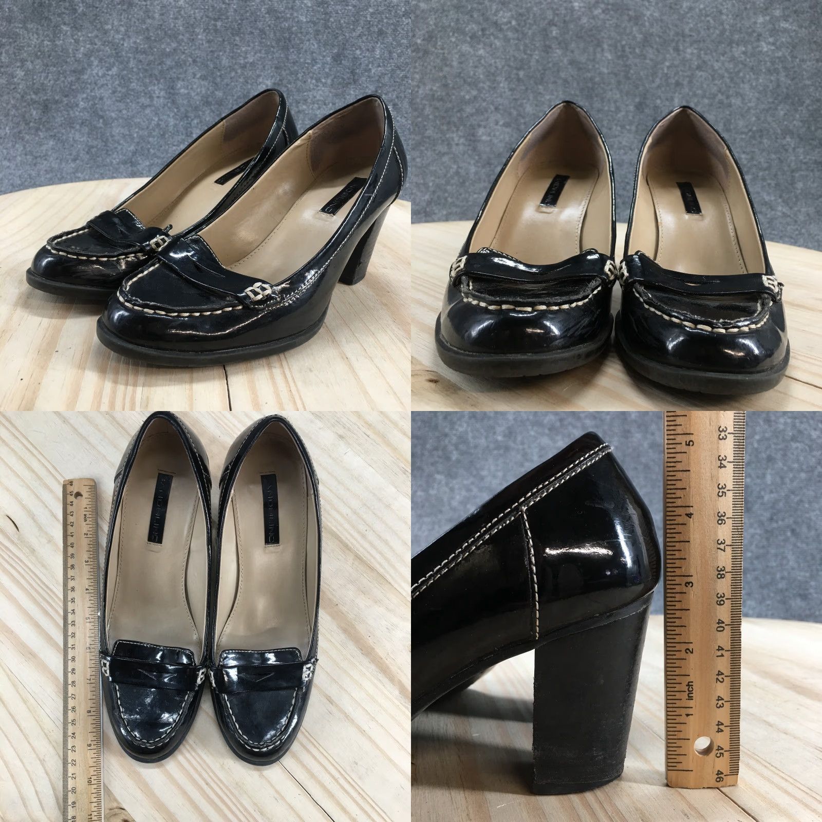Vintage Bandolino Shoes Womens 7.5 M Dress Pump High Heels Slip On Black Faux Leather - Pump, Bandolino, Shoes, Womens, 7.5 M, Black, Faux Leather, High Heel Size M / US 6-8 / IT 42-44 - 8 Thumbnail
