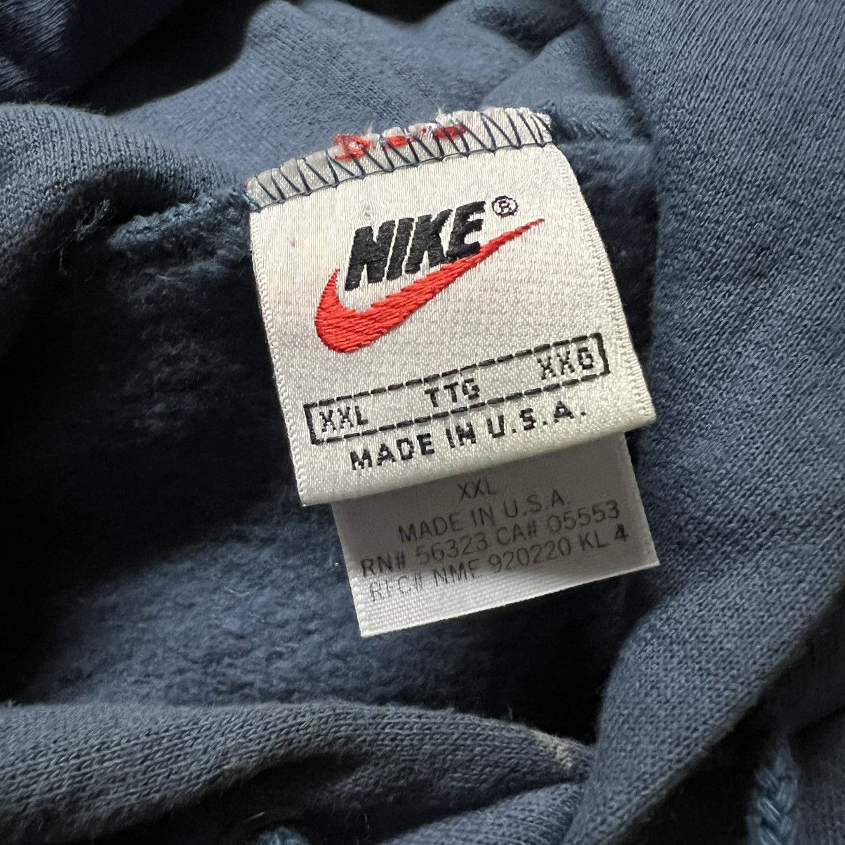 Nike × Vintage Vintage 90’s Nike 🇺🇸 Arc Logo Hoodie Sweater Size US XXL / EU 58 / 5 - 5 Thumbnail
