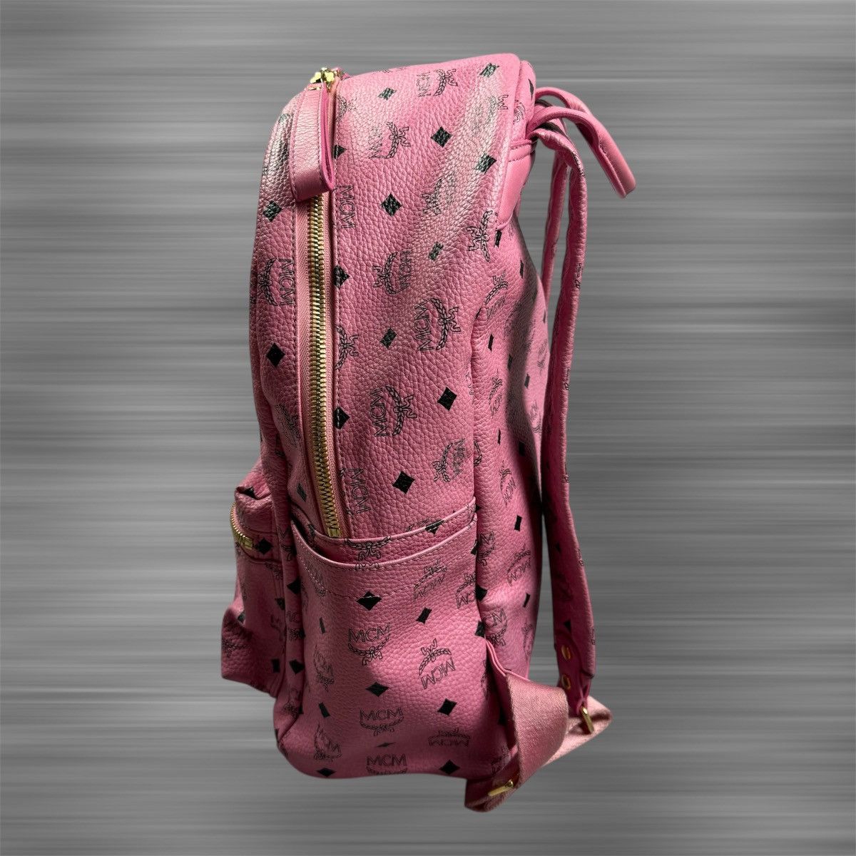 MCM MCM Visetos ‘Pink’ Studs Backpack Size ONE SIZE - 6 Thumbnail