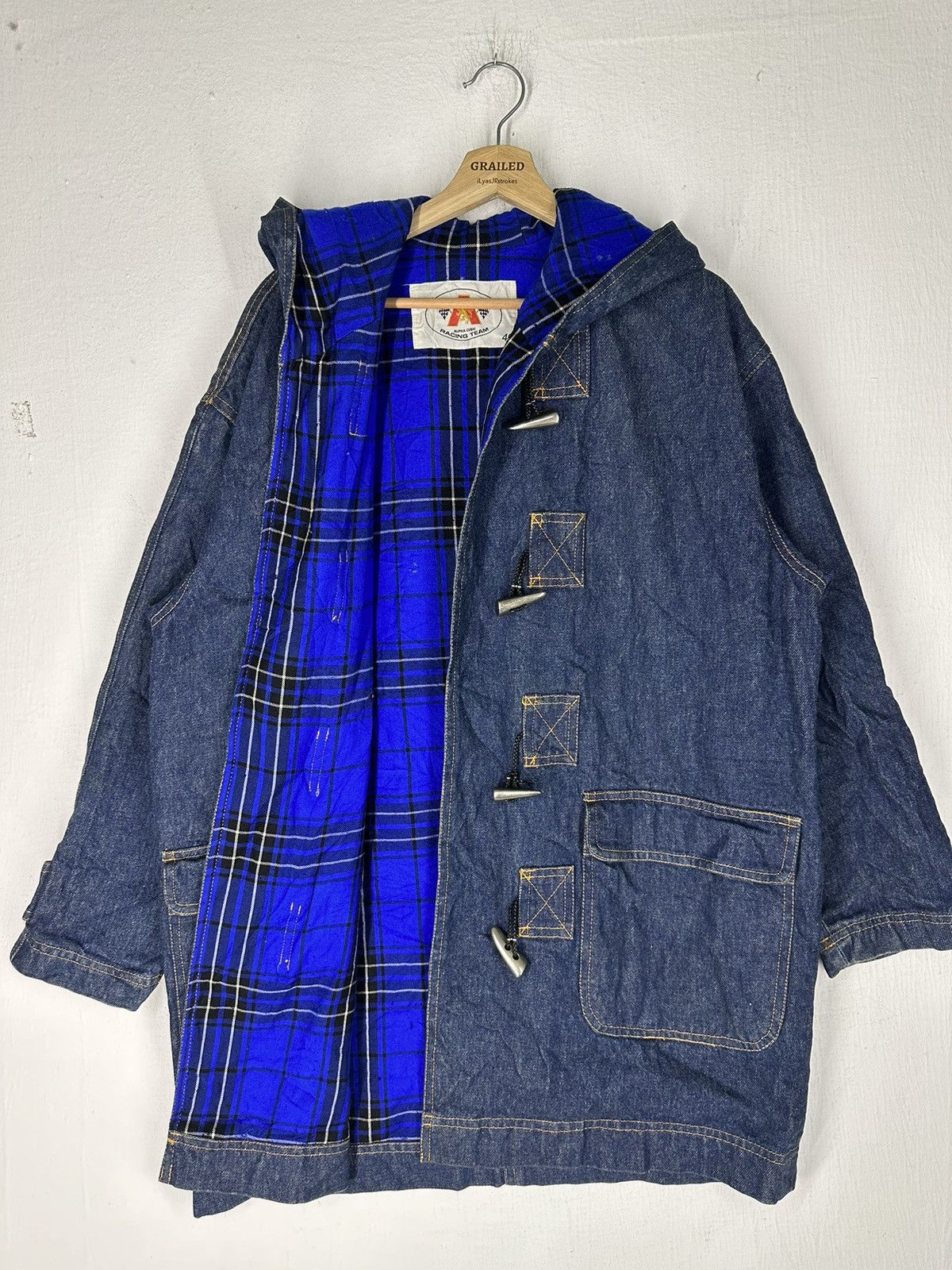 Fox Racing Vintage Alpha Cubic Racing Team Long Denim Jacket Size US XL / EU 56 / 4 - 10 Thumbnail