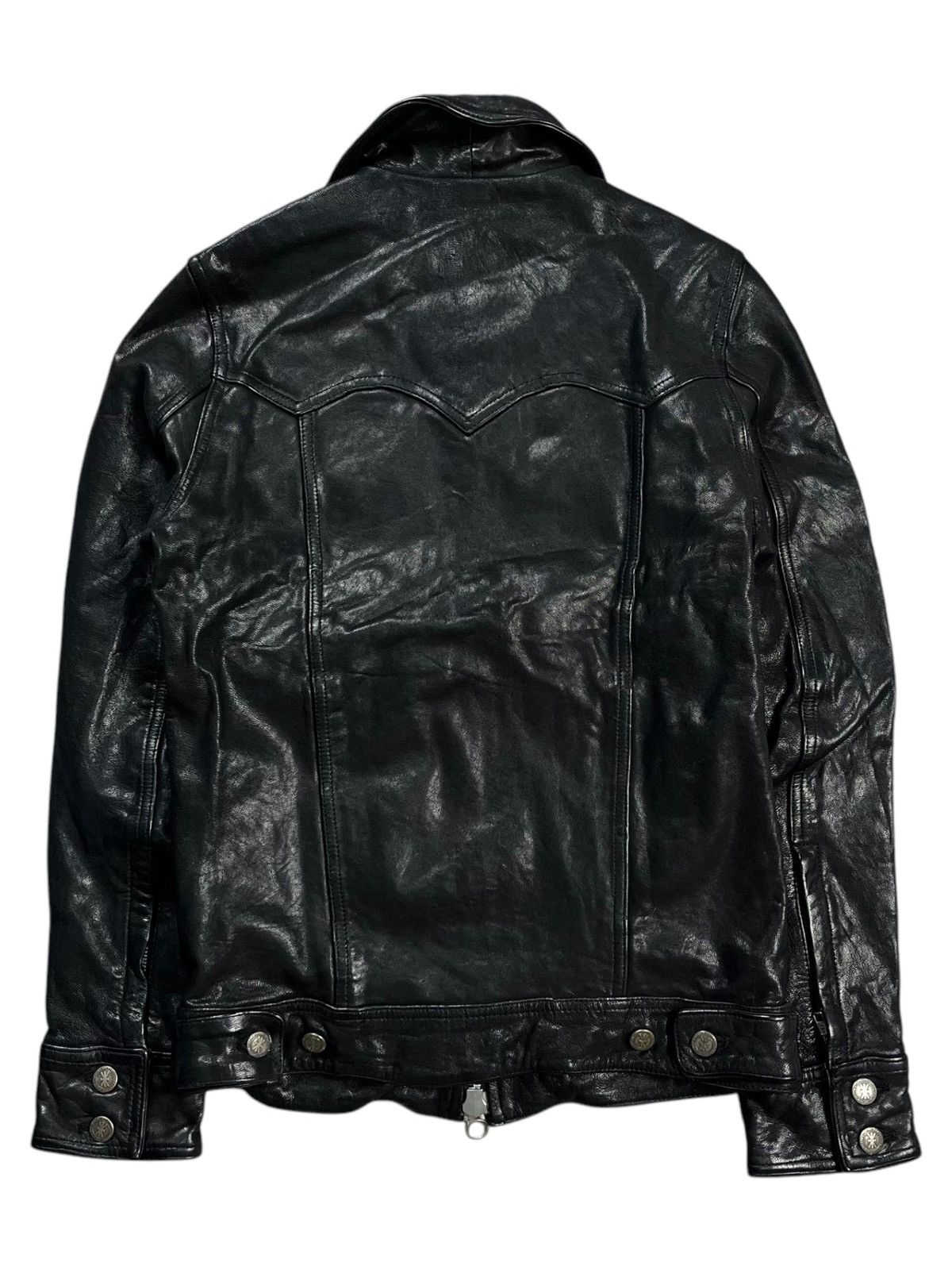 JACKROSE 2000s Jackrose x Collars - Skull Button Leather Jacket - Size US M / EU 48-50 / 2 - 3 Thumbnail