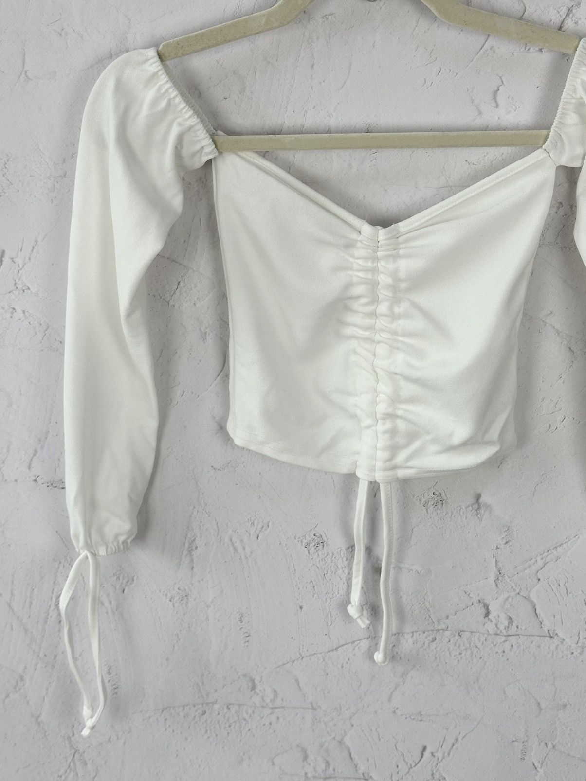 Japanese Brand × Vintage Vintage White Crop Top Size S / US 4 / IT 40 - 2 Thumbnail
