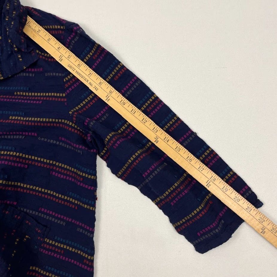 Habitat Habitat Clothes To Live Blouse Womens M Purple Artsy Wire Collar Button Front Size M / US 6-8 / IT 42-44 - 6 Thumbnail