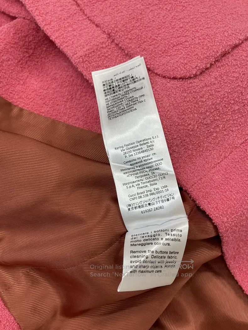 Gucci Gucci Pink woollen coat Size XS / US 0-2 / IT 36-38 - 7 Thumbnail