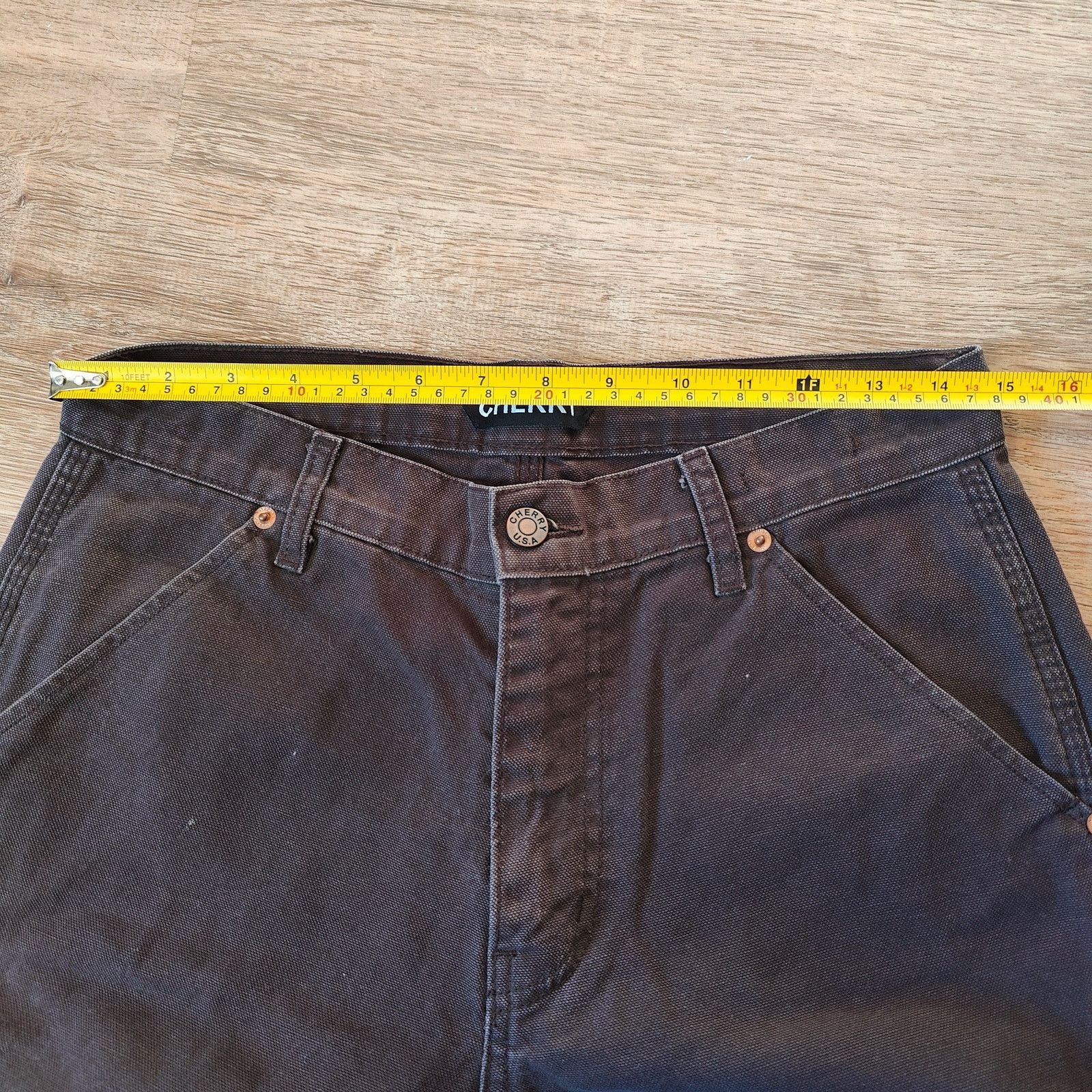 Cherry LA Cherry LA Mixed Media Pants Womens 29 Brown Stirrup Leg Size 29" - 5 Thumbnail