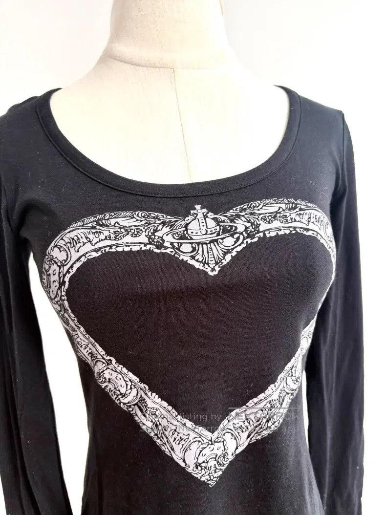 Vivienne Westwood Vivienne Westwood Black Love Heart Saturn Underwear Top T- Size M / US 6-8 / IT 42-44 - 3 Thumbnail