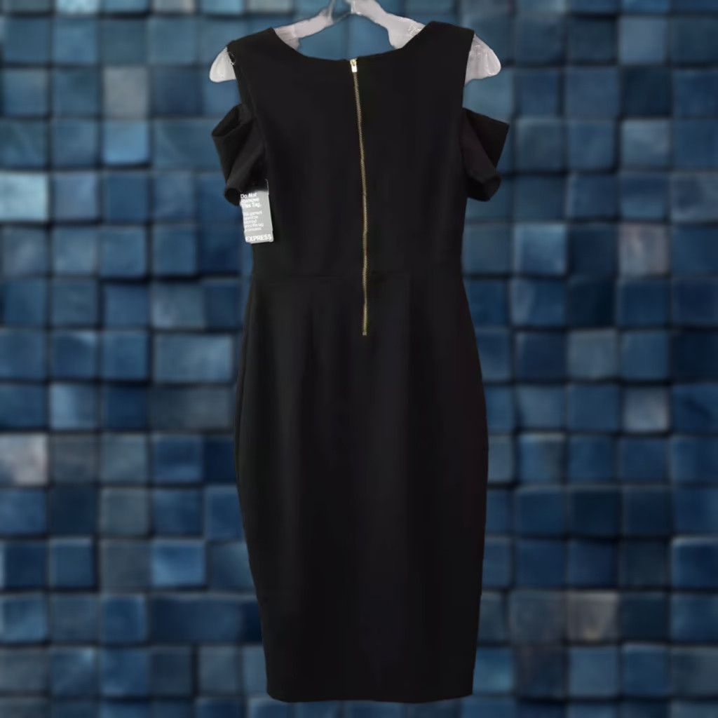 Express Women's Express Designer Black Cold Shoulder Evening Pencil Dress Size 0 Size XS / US 0-2 / IT 36-38 - 1 Thumbnail