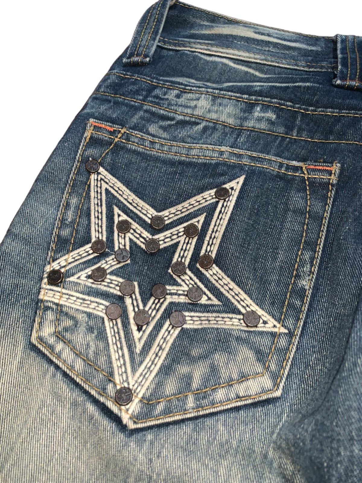 Le Grande Bleu (L.G.B.) Lolita studded star clawmark flared jeans Size US 28 / EU 44 - 6 Thumbnail