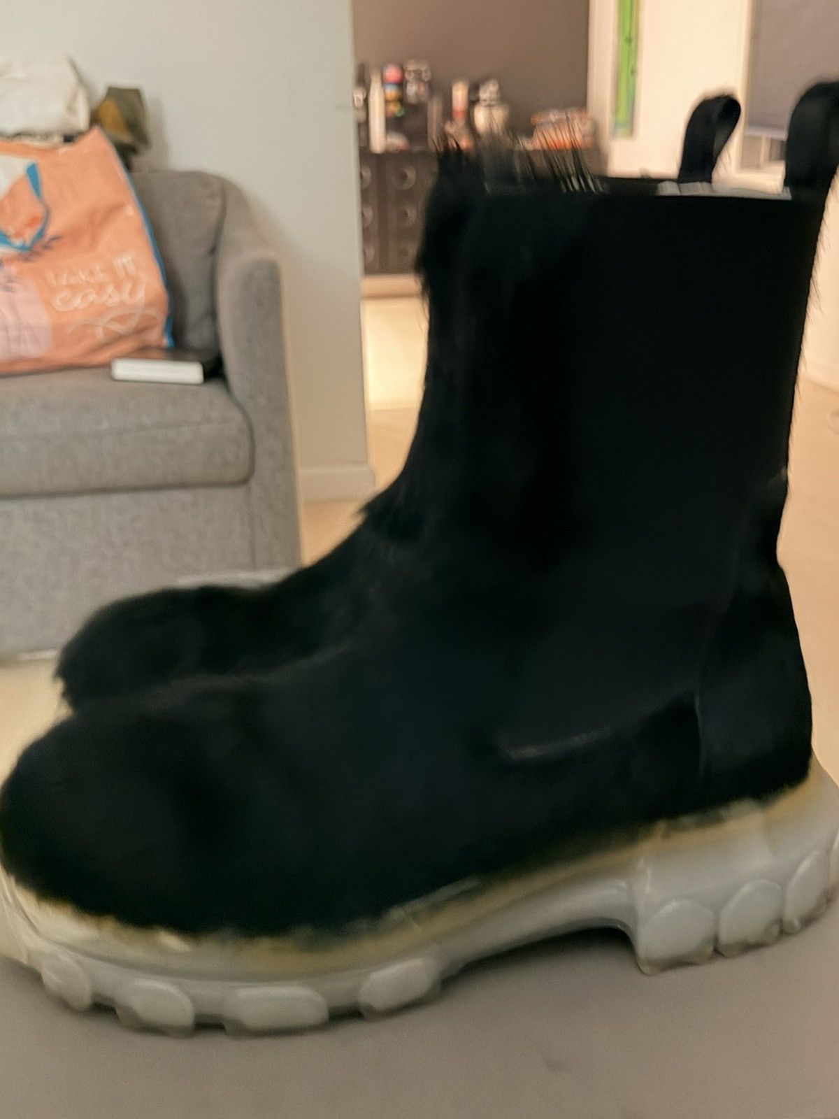 Rick Owens Rick Owen Bozo Boot “Black Pony” Size US 12 / EU 45 - 14 Thumbnail