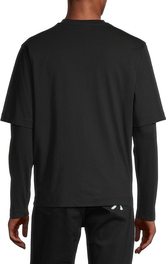 Off-White Double Layer Black Embellished Arrows Long Sleeve T-Shirt Size US M / EU 48-50 / 2 - 5 Thumbnail