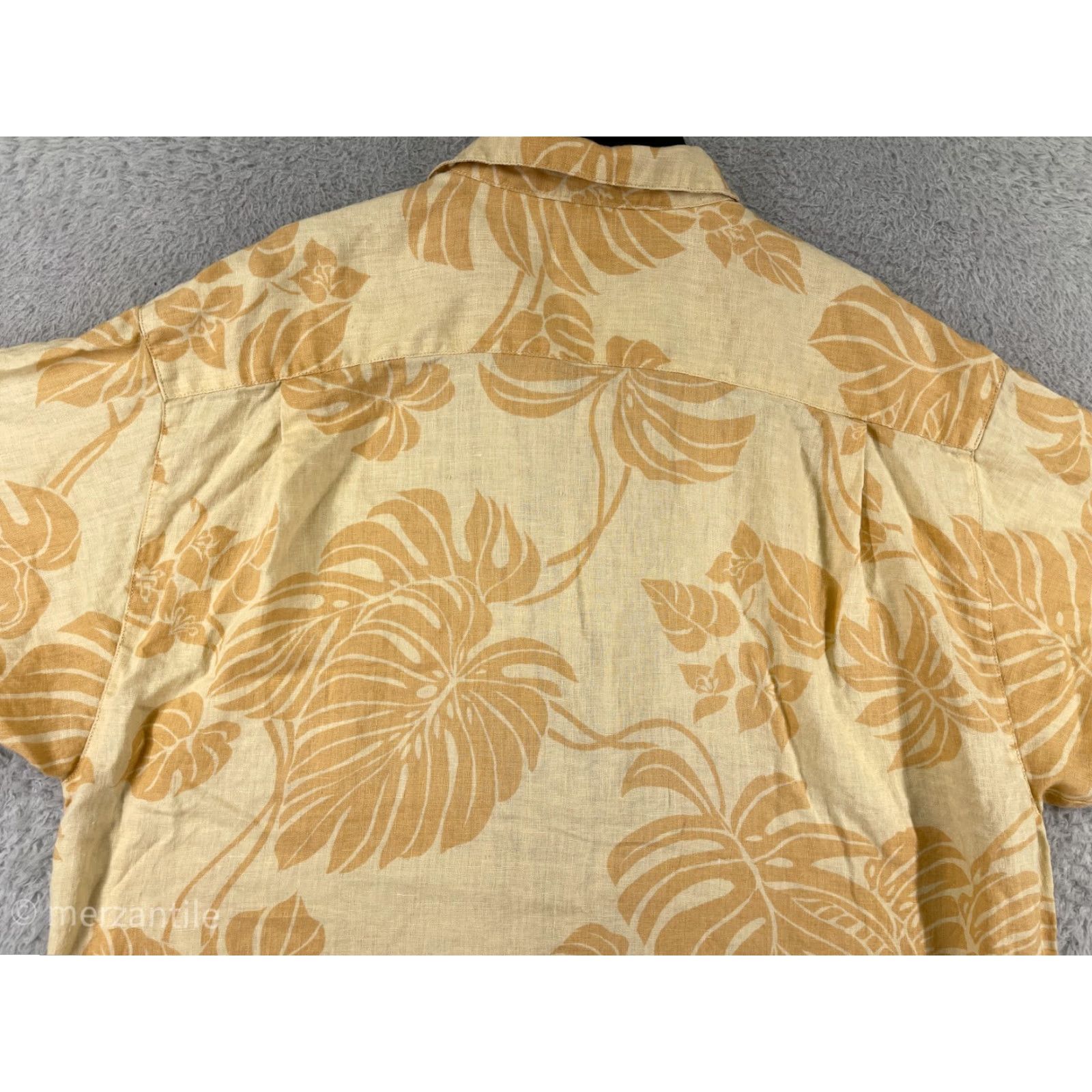 Tommy Bahama Tommy Bahama Shirt Men Large Orange Linen Floral Button-Up Beach Resort Vacation Size US L / EU 52-54 / 3 - 6 Thumbnail