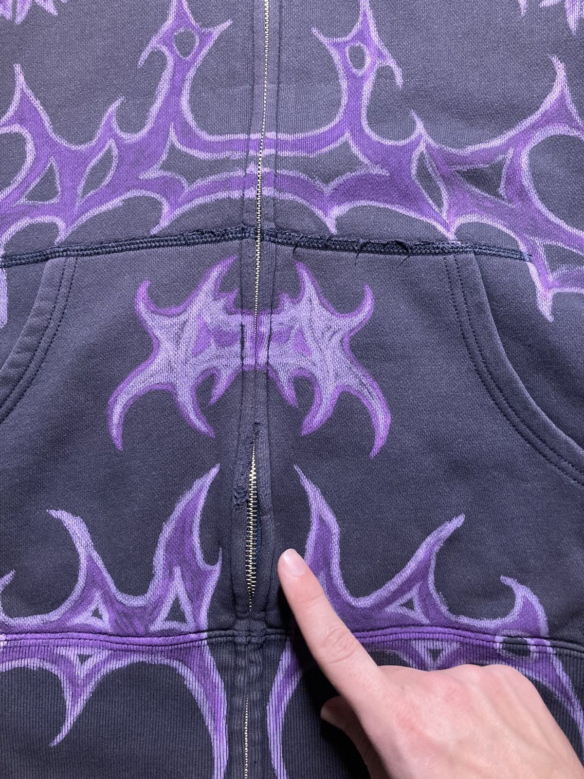 Polo Ralph Lauren ⛩️ Polo Ralph Lauren Custom Zip Hoodie Y2K Punk Rock Big logo Size US L / EU 52-54 / 3 - 12 Thumbnail