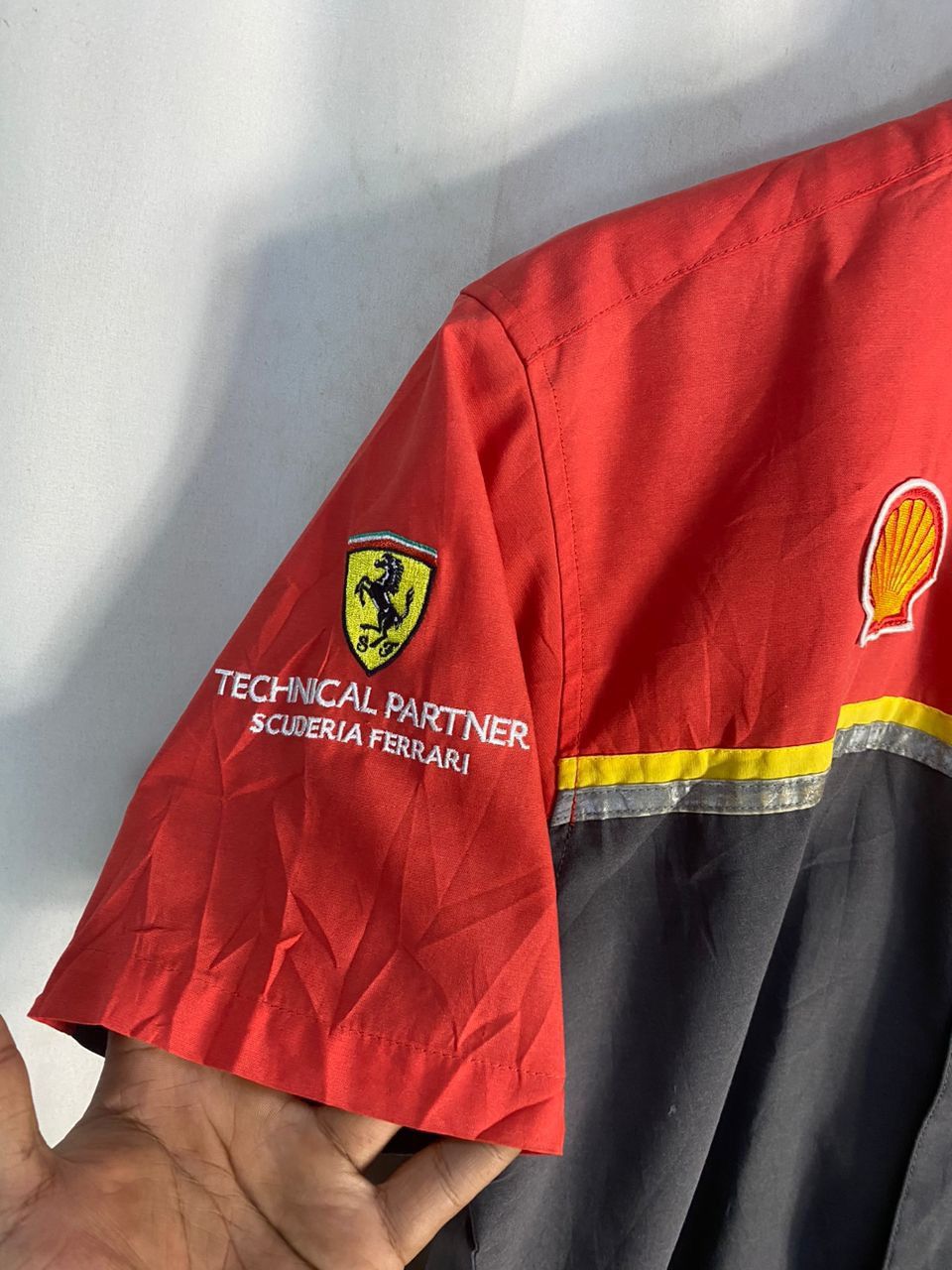 Ferrari × Sports Specialties Ferrari x shell spellout button up uniform shirt Size US L / EU 52-54 / 3 - 5 Thumbnail