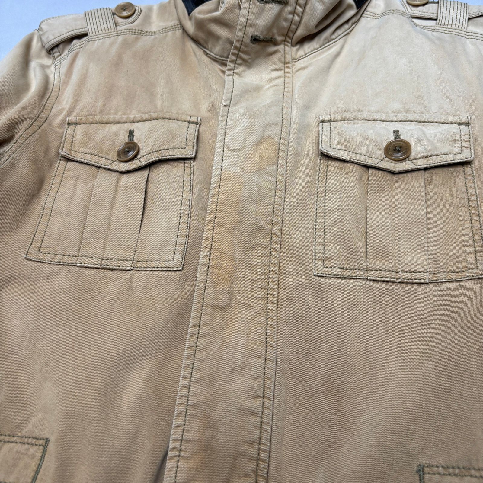 Diesel Vintage Diesel Faded Military Field Jacket Men's Small Y2K Size US S / EU 44-46 / 1 - 11 Thumbnail
