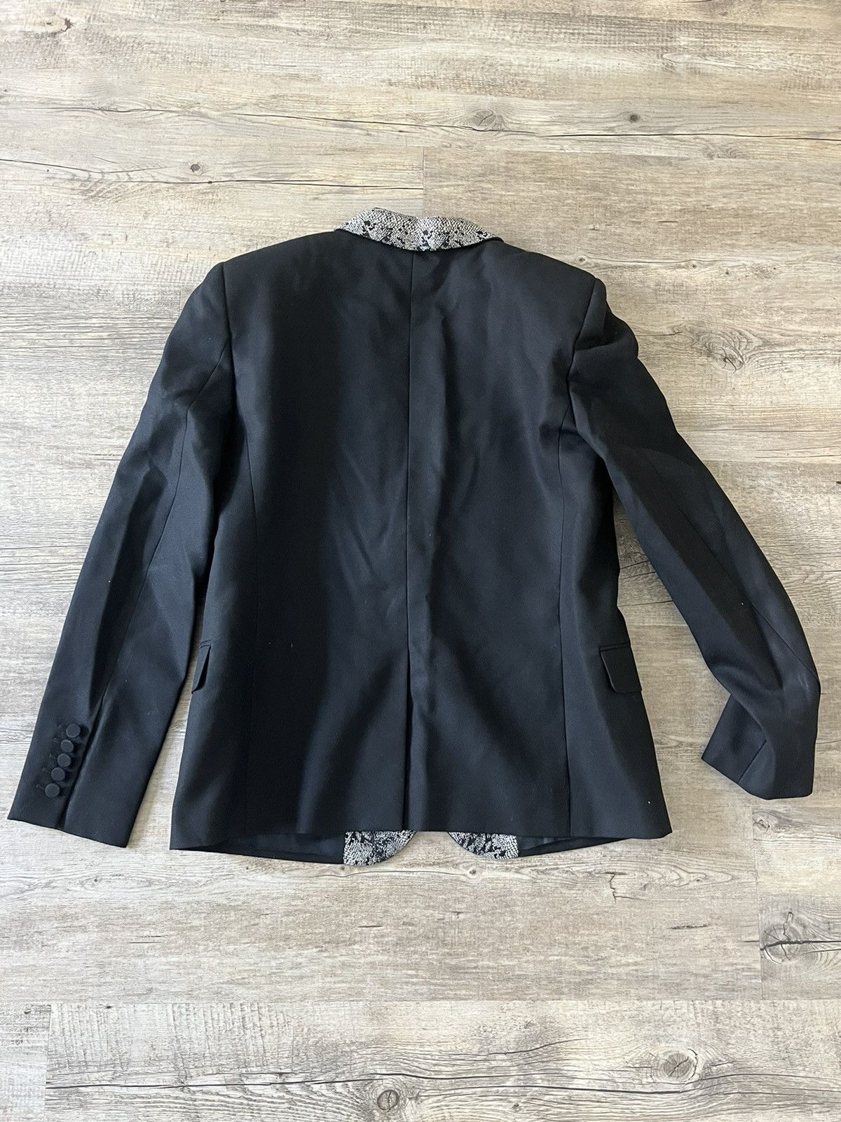 Saint Laurent Paris SAINT LAURENT python look Virgin Wool Blazer Size 42S - 2 Thumbnail