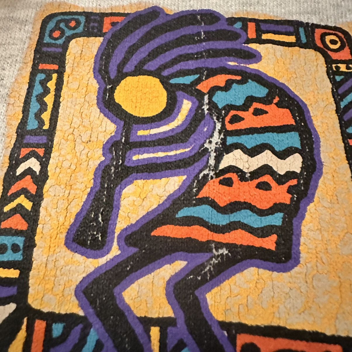 Hanes Vintage 90s Arizona Aztec Pattern Western Native Crewneck Size US L / EU 52-54 / 3 - 4 Thumbnail