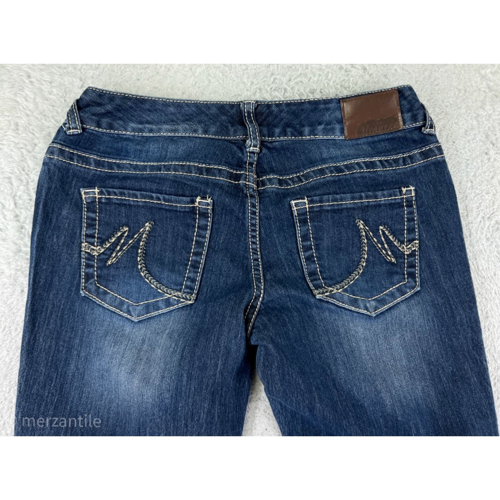 Vintage Maurices Jeans Women 5 Blue Denim Flared Medium Wash Cotton Blend 5-Pocket Design Size 27" / US 4 / IT 40 - 4 Thumbnail