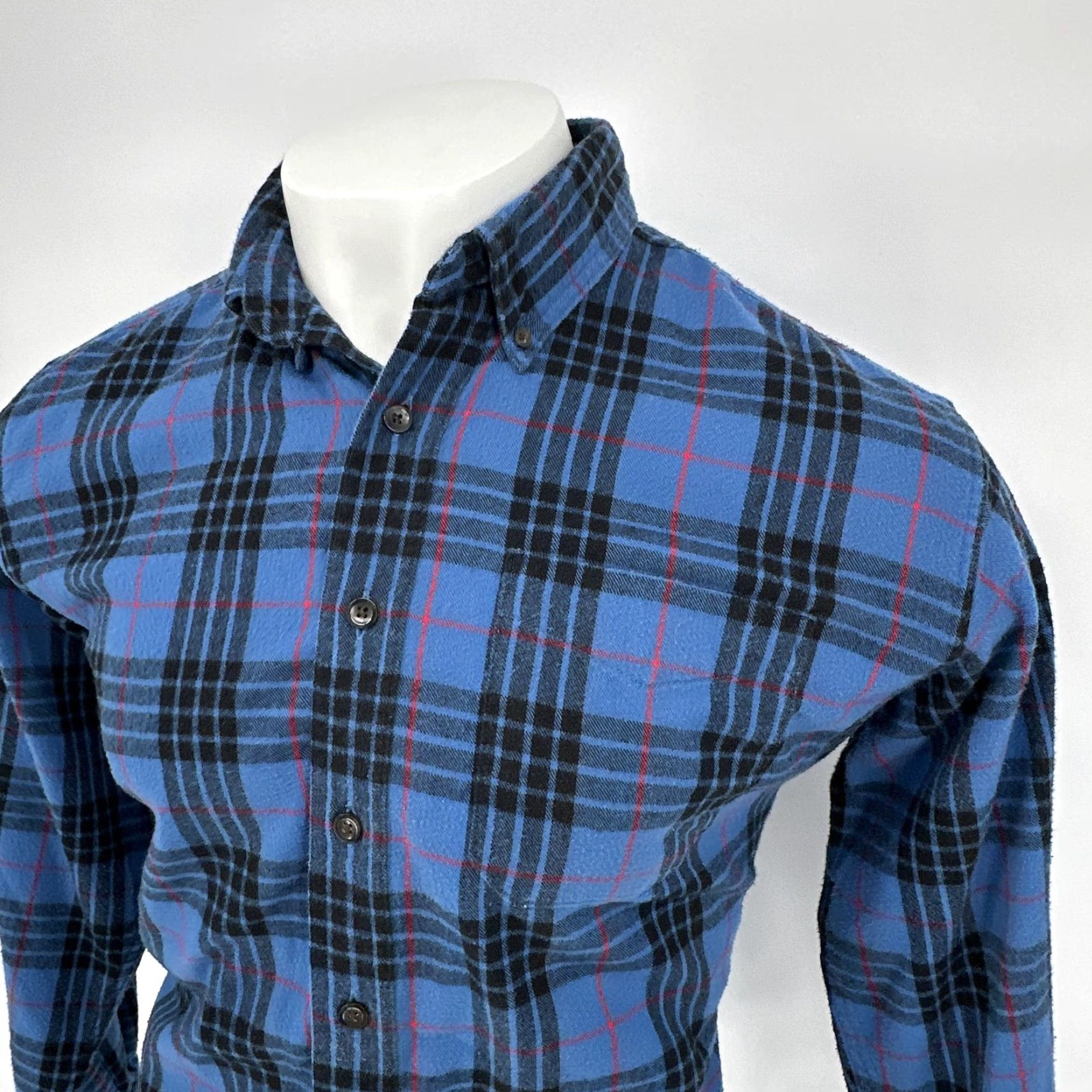 Vintage LL Bean Shirt Mens Large Blue Plaid Flannel Traditional Fit Button Front Lot 2 Size US L / EU 52-54 / 3 - 3 Thumbnail