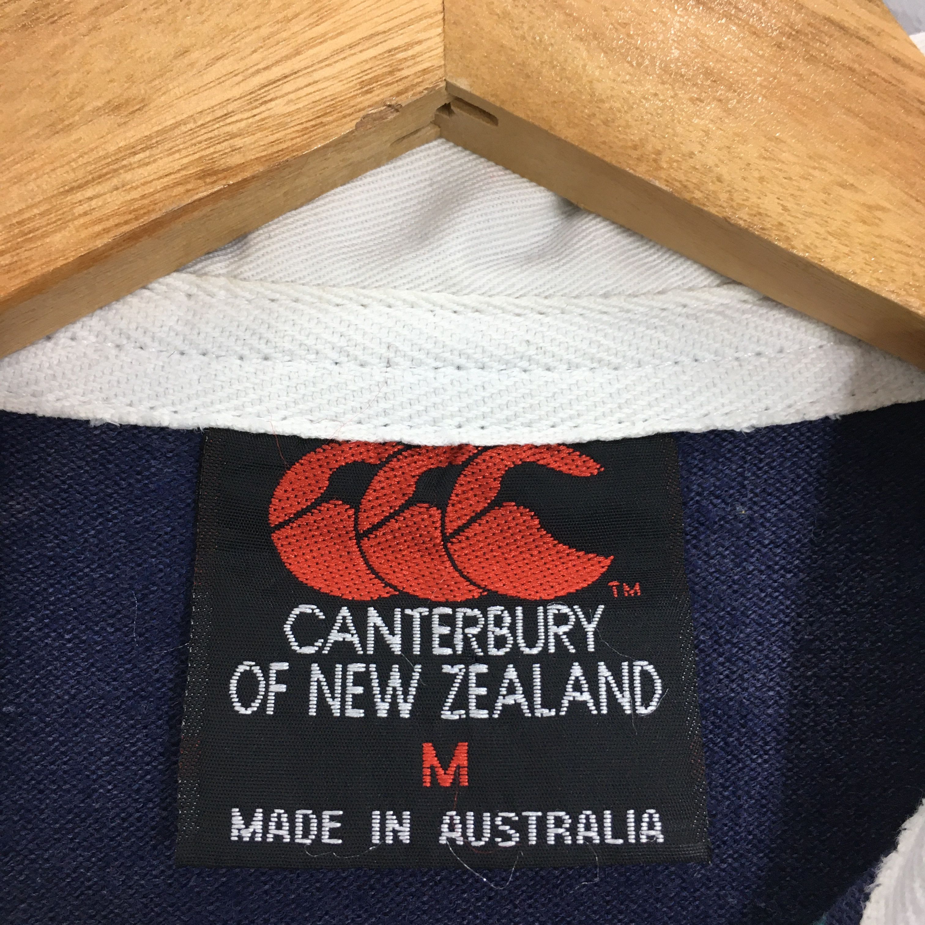 Canterbury of New Zealand 90s Canterbury Rugby Shirt M Blue Green Stripes CCC Polo Size US M / EU 48-50 / 2 - 7 Thumbnail