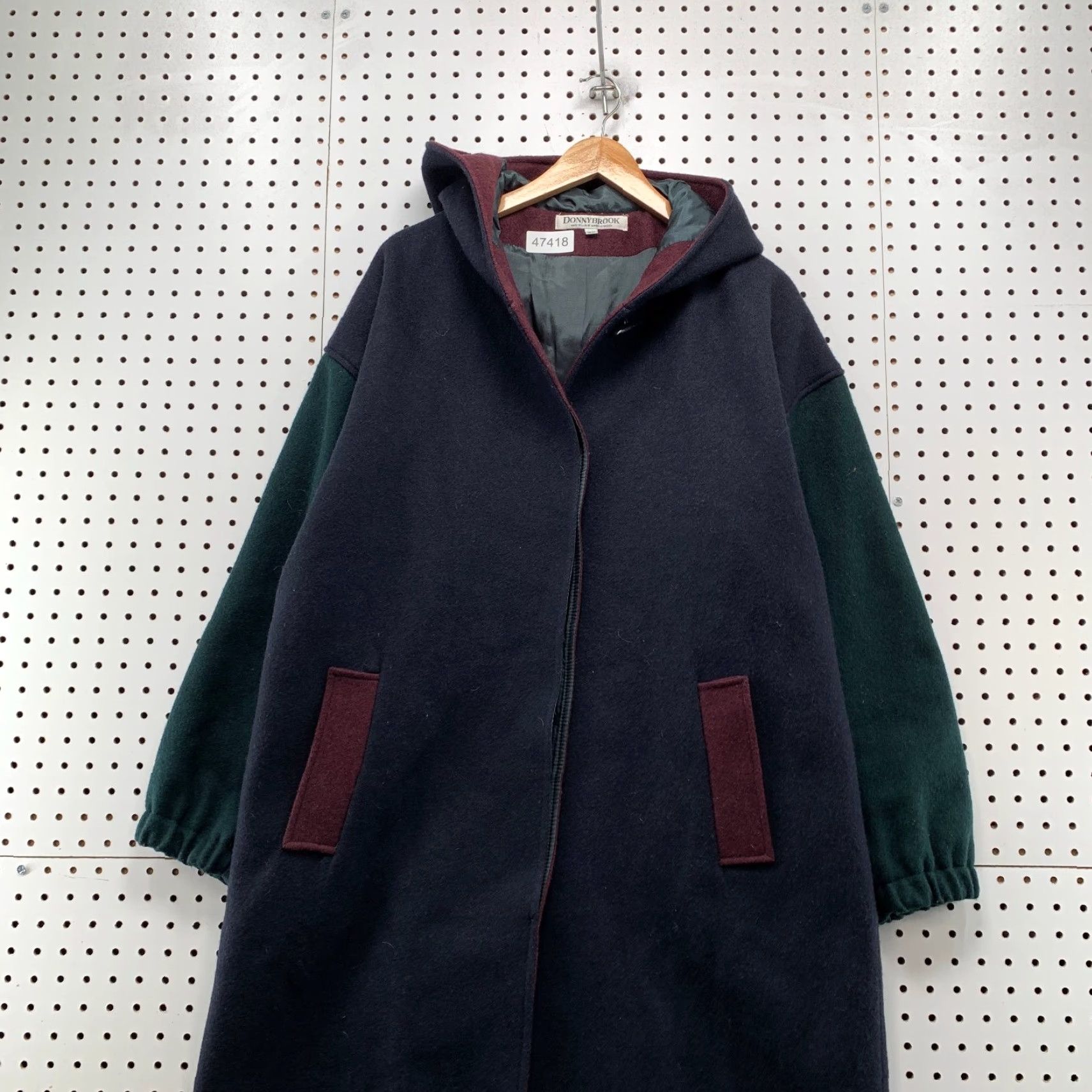Vintage VINTAGE Donnybrook Wool Hooded Overcoat Womens 16W Blue Heavyweight USA Jacket Size XXL / US 16-18 / IT 52-54 - 5 Thumbnail