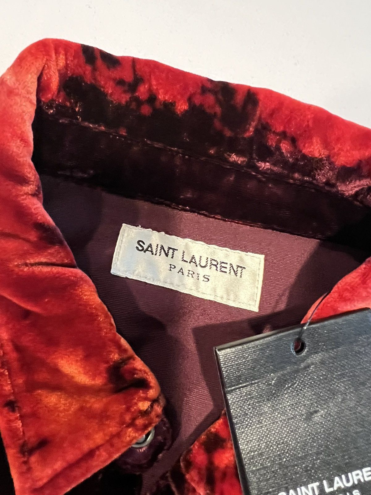 Saint Laurent Paris Saint Laurent men’s Devore velvet shirt. M. $1350 Size US M / EU 48-50 / 2 - 11 Thumbnail