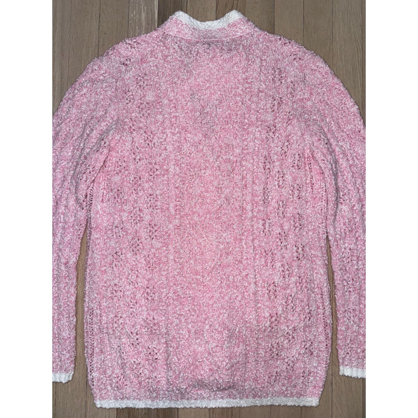 Chanel Chanel 24P Pink White Knit Boucle CC Logo Button Long Size XS / US 0-2 / IT 36-38 - 14 Thumbnail