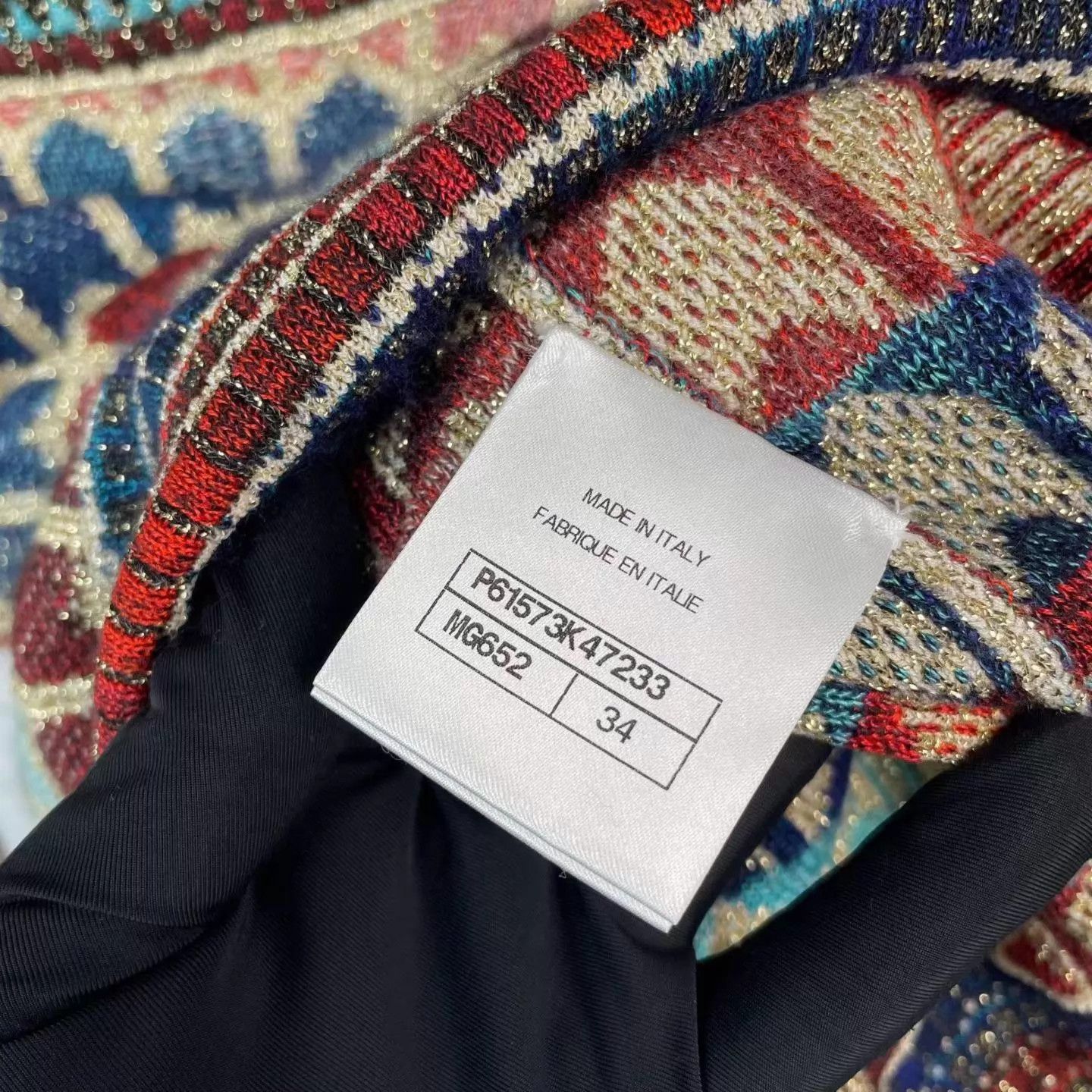Chanel Chanel colorblocked geo jacquard knitwear 34 Size XS / US 0-2 / IT 36-38 - 2 Thumbnail