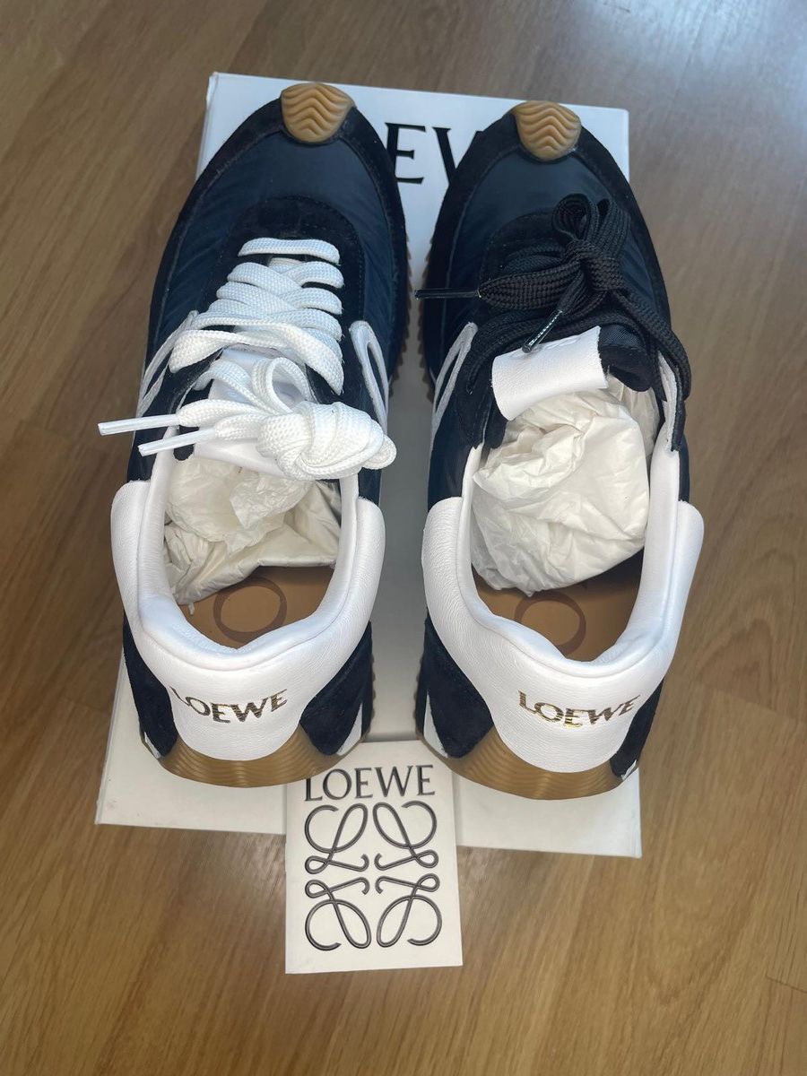 LOEWE Black and White Flow Runner Sneakers