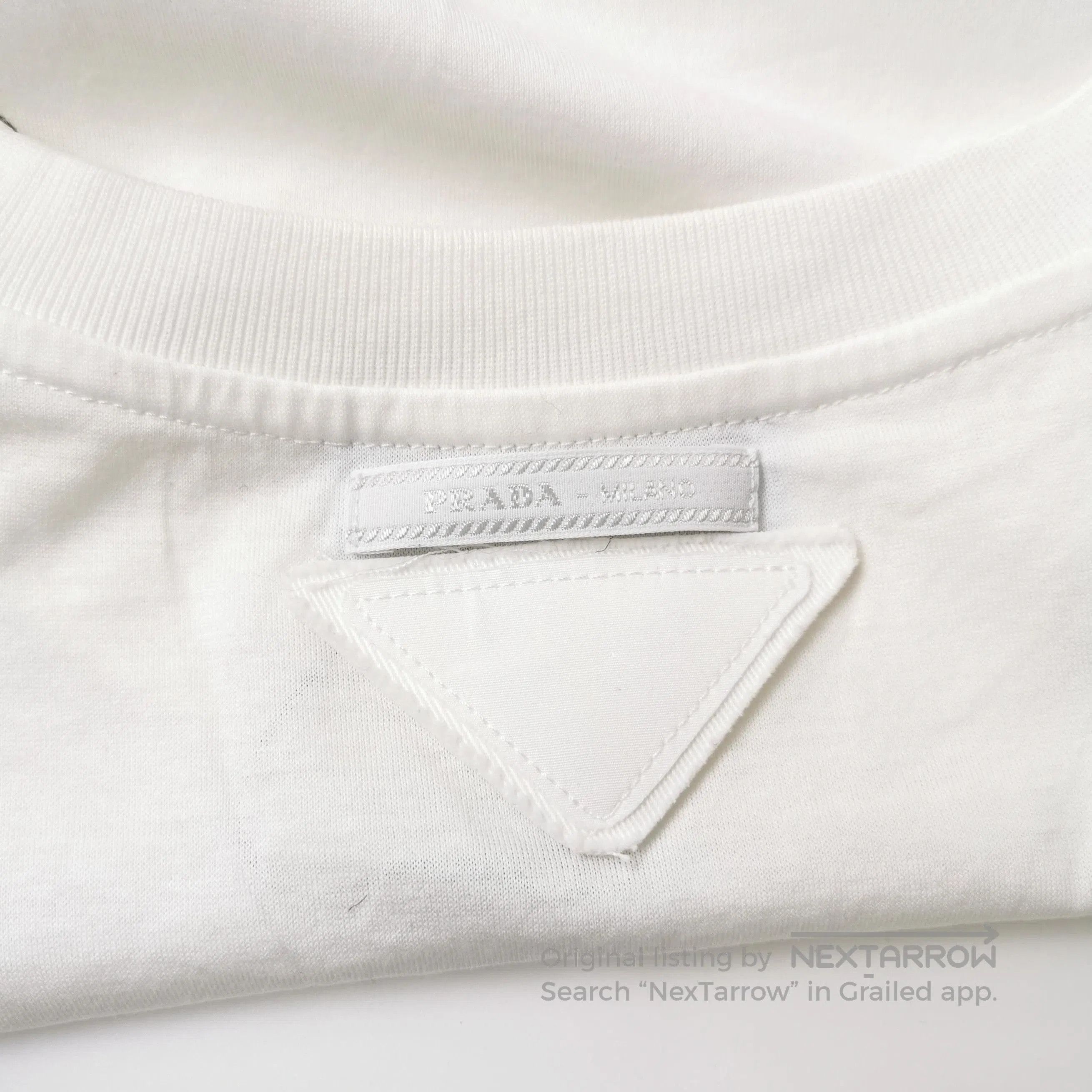 Prada Prada Cotton Printed Round Neck T. Size XS / US 0-2 / IT 36-38 - 3 Thumbnail