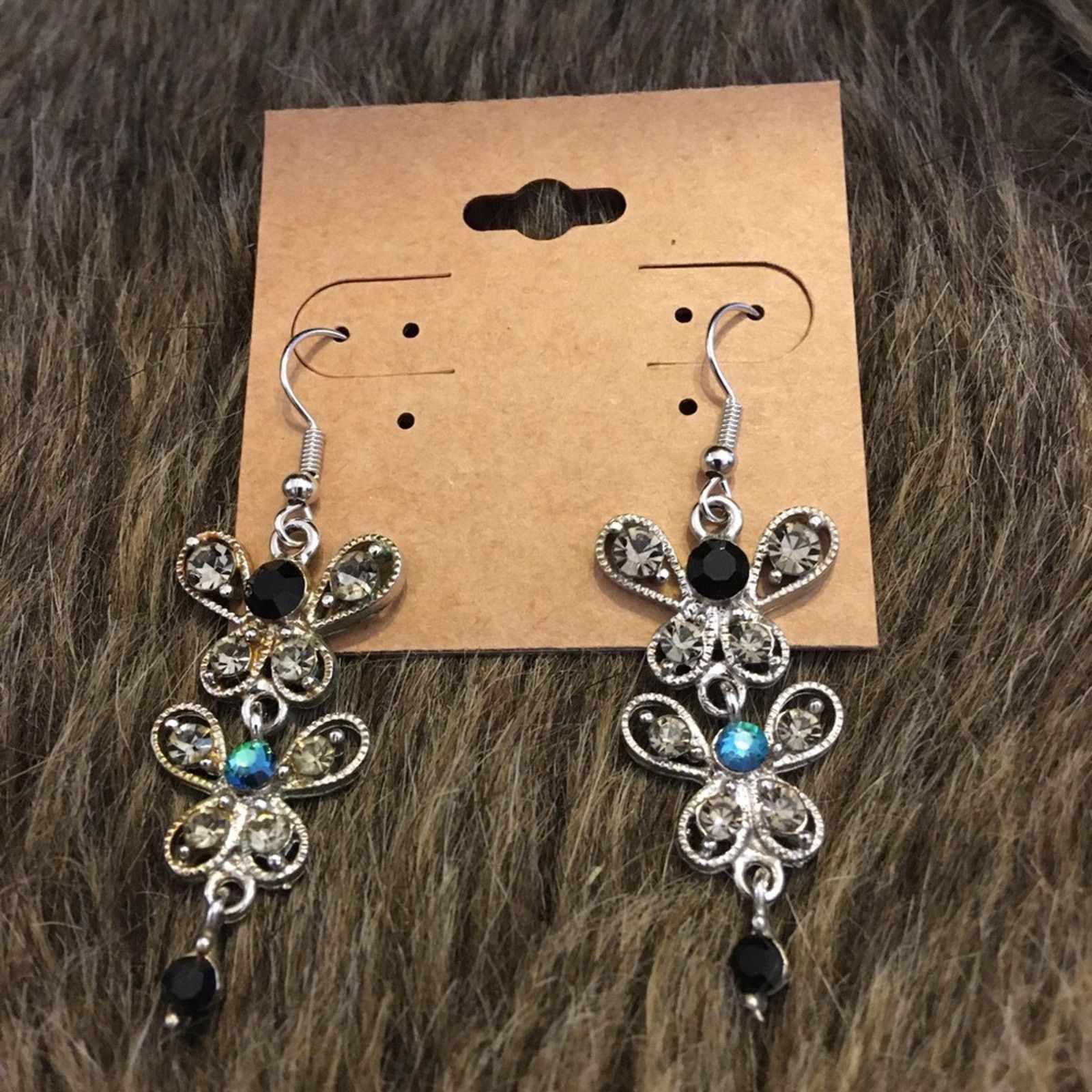 Vintage Vintage repurpose butterfly design dangle earrings Size ONE SIZE - 2 Thumbnail