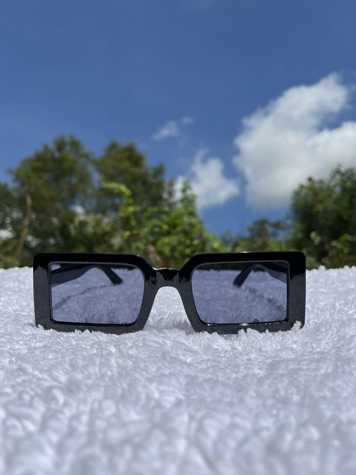 Other Y2K Retro square black sunglasses with UV protection Size ONE SIZE - 2 Thumbnail