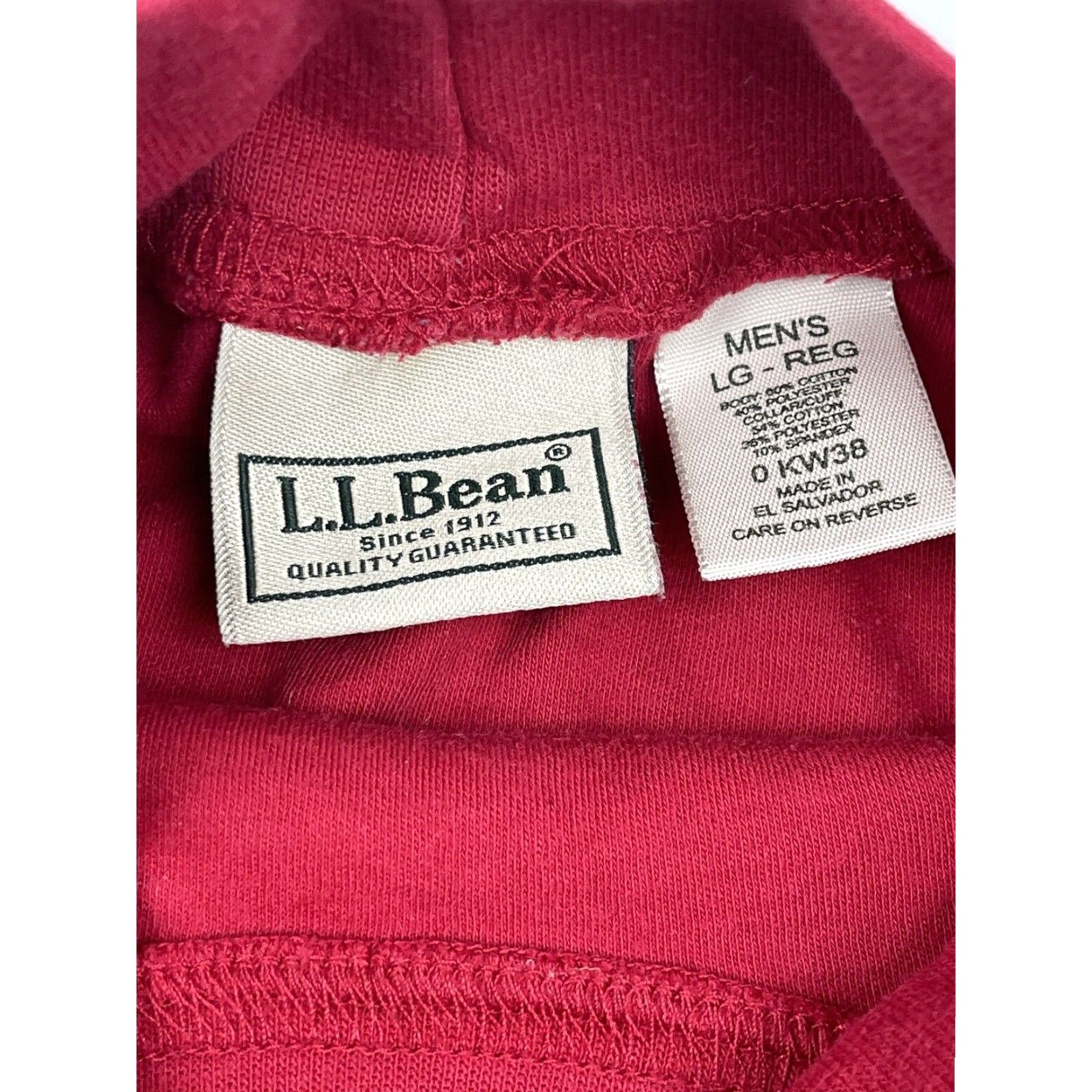 Vintage VINTAGE LL Bean Mens Stretch Mock Neck Long Sleeve Base Layer Shirt Activewear Red L Size US L / EU 52-54 / 3 - 2 Thumbnail