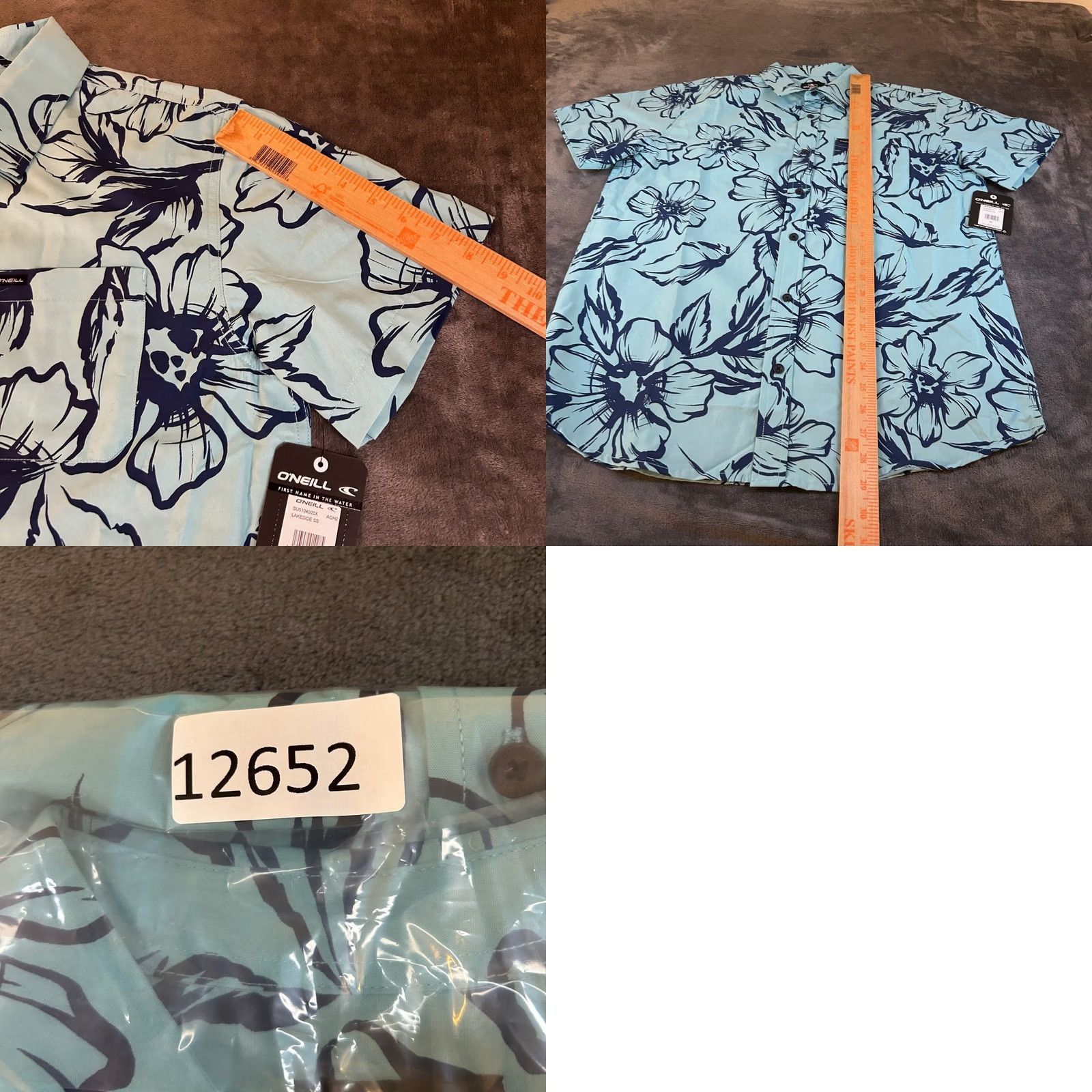 O'Neill O'Neill Lakeside Shirt Mens Medium Floral Print Button-Up Short Sleeve Blue NWT Size US M / EU 48-50 / 2 - 8 Thumbnail
