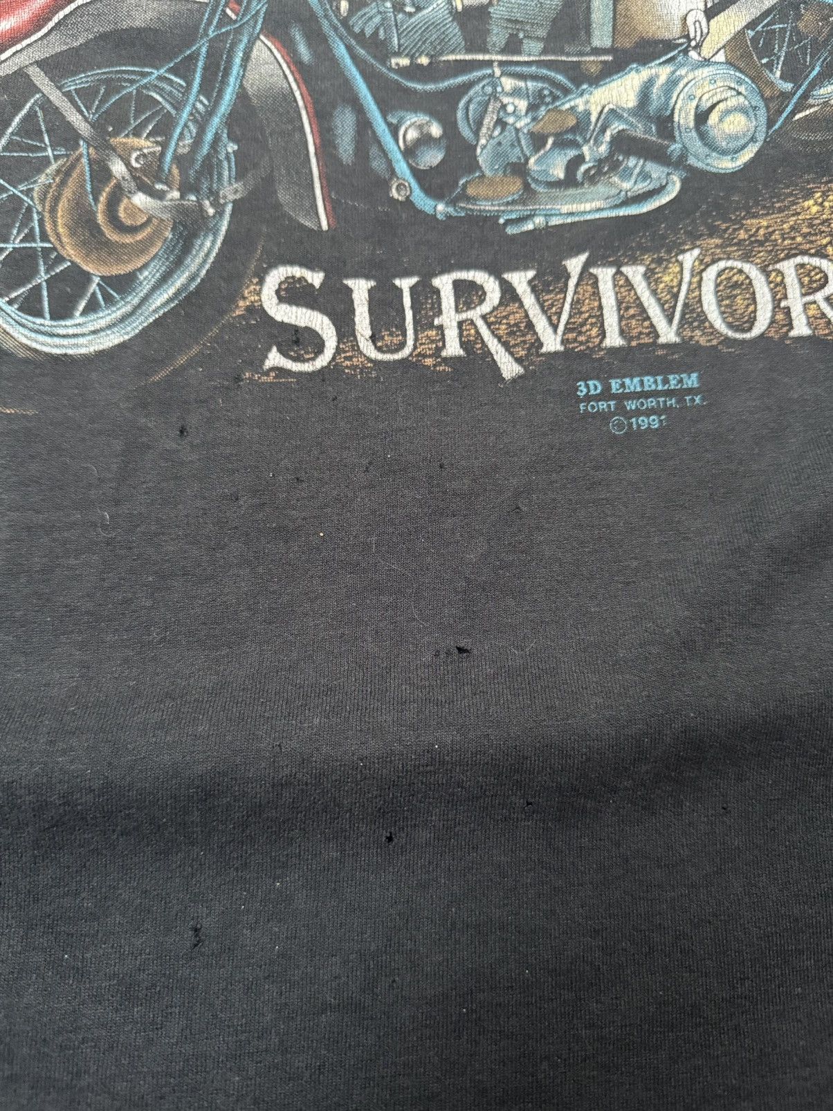 Harley Davidson × Vintage 1991 3D Emblem Harley Davidson Survivors Wolf Tee Size US XL / EU 56 / 4 - 4 Thumbnail