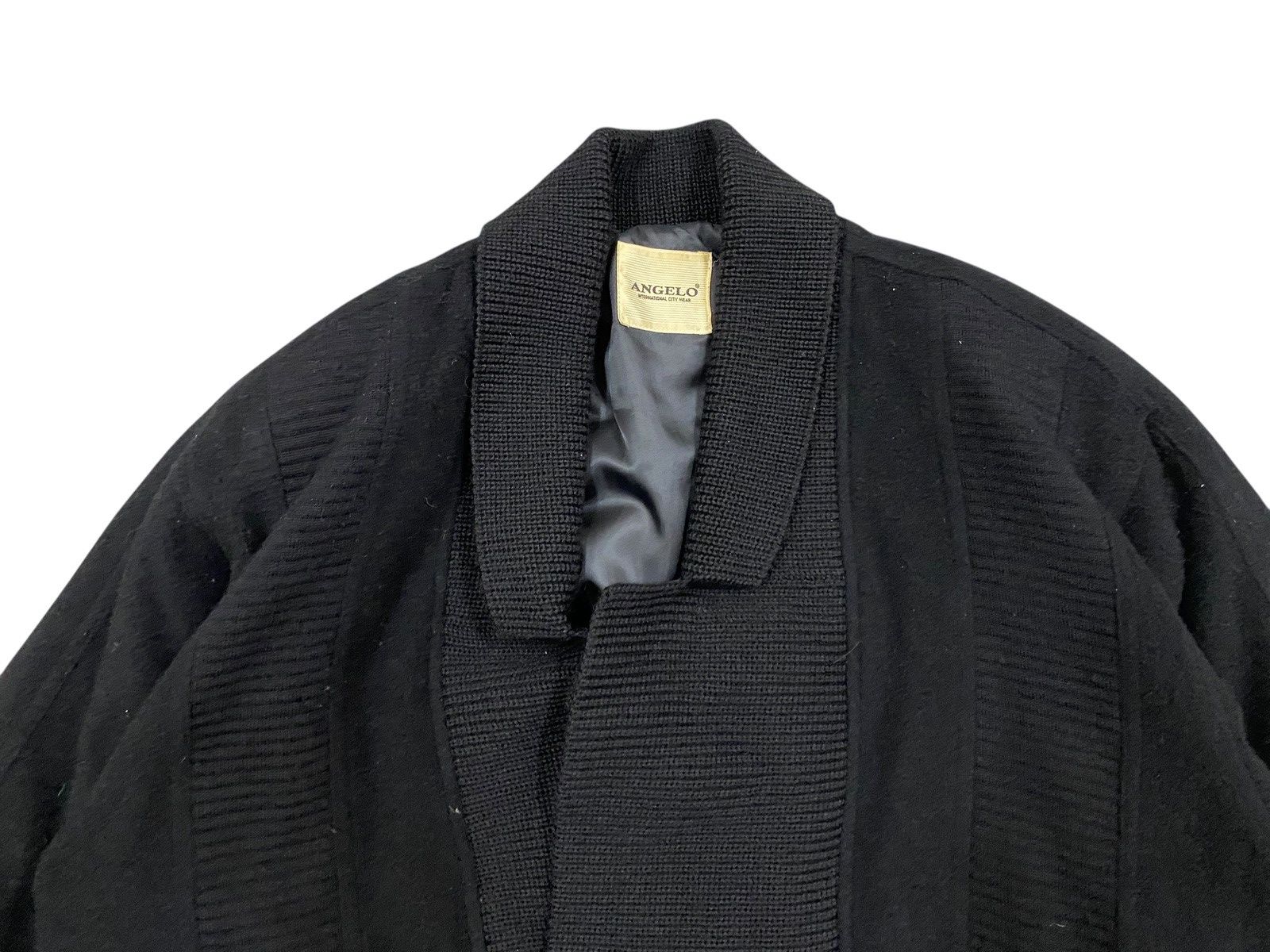 Other Vtg Angelo Cashmere Wool Bomber Jacket Black Size US L / EU 52-54 / 3 - 3 Thumbnail