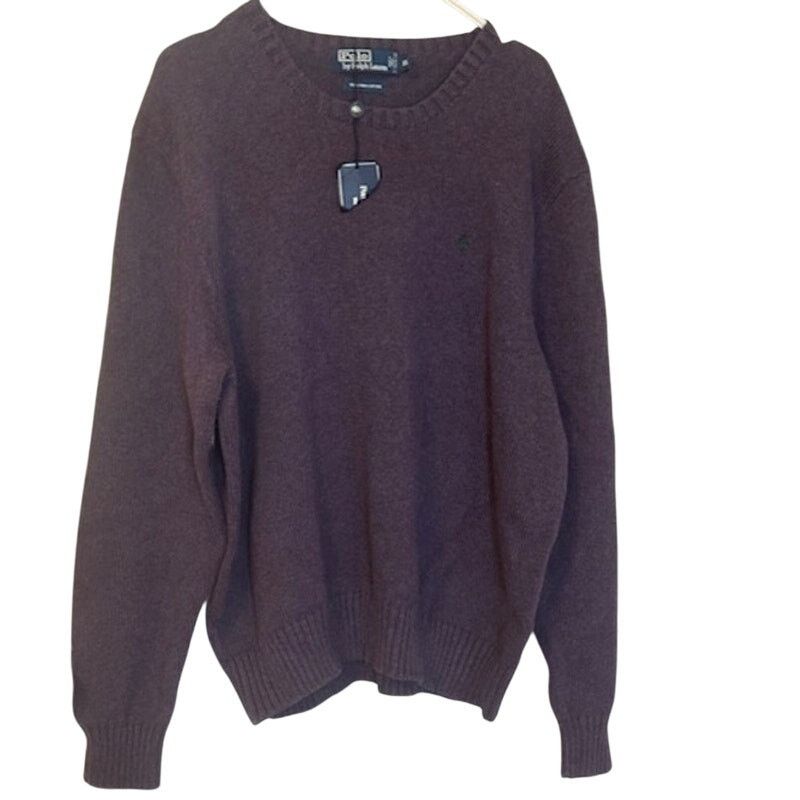Polo Ralph Lauren NWT POLO RALPH LAUREN Crewneck Purple Men's Sweater XXL Size US XXL / EU 58 / 5 - 2 Thumbnail