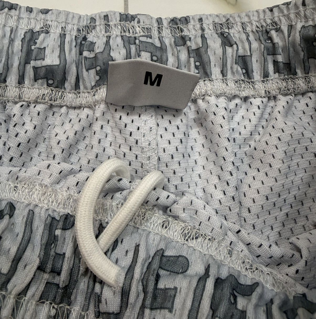 Bravest Studios Bravest Studios “Fendi” Gun White Mesh Shorts Size Medium Size US 32 / EU 48 - 4 Thumbnail