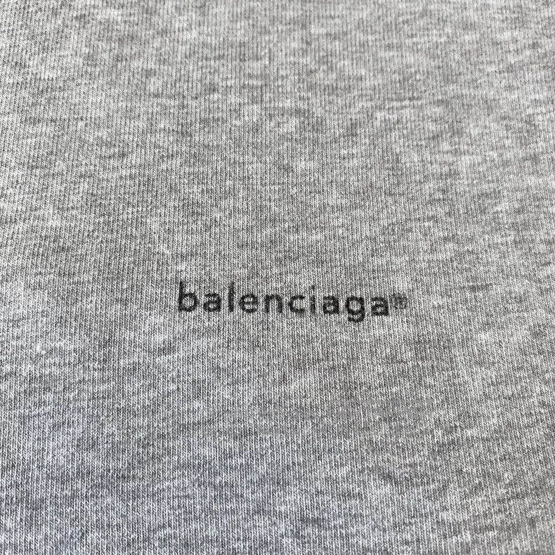 Balenciaga Balenciaga Grey Small Logo Drawstring Hooded Sweatshirt Size US XS / EU 42 / 0 - 3 Thumbnail