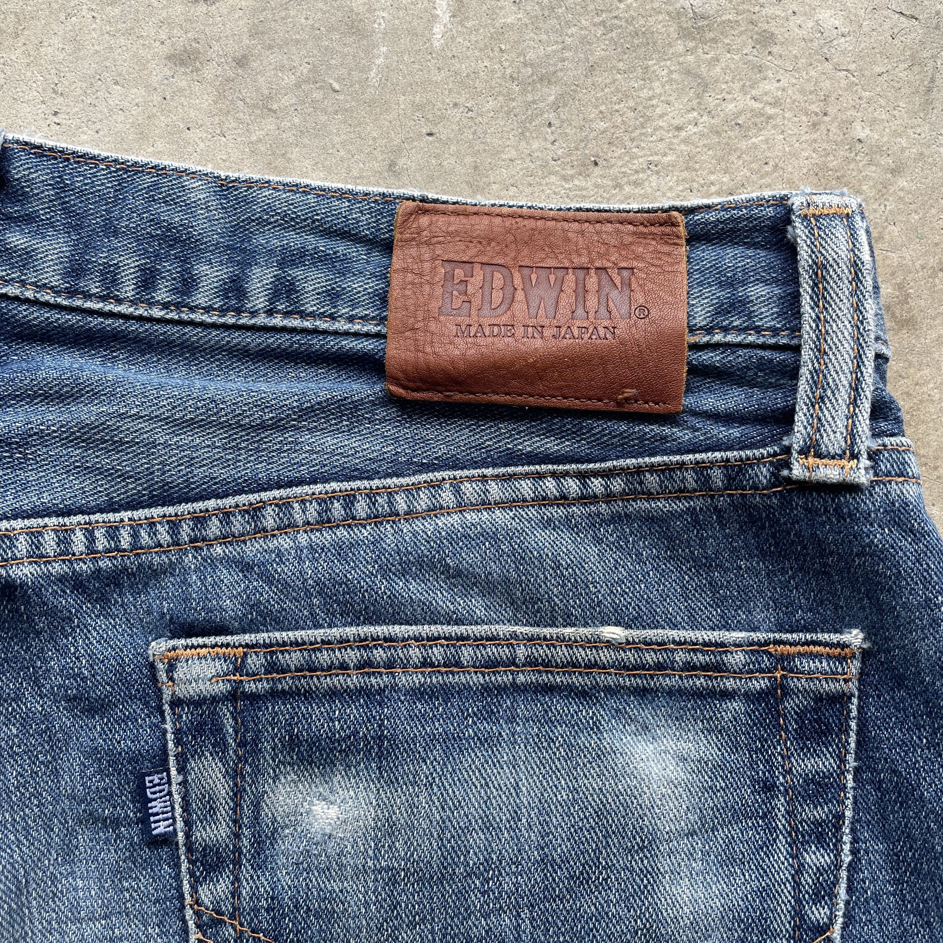 Edwin × Japanese Brand × Jean W32 VINTAGE EDWIN FADED JEANS MADE IN JAPAN DISTRESSED PANTS Size US 32 / EU 48 - 9 Thumbnail