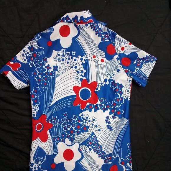 Vintage Vintage Lanie J Floral Button Polyester Disco Shirt Size S / US 4 / IT 40 - 5 Thumbnail