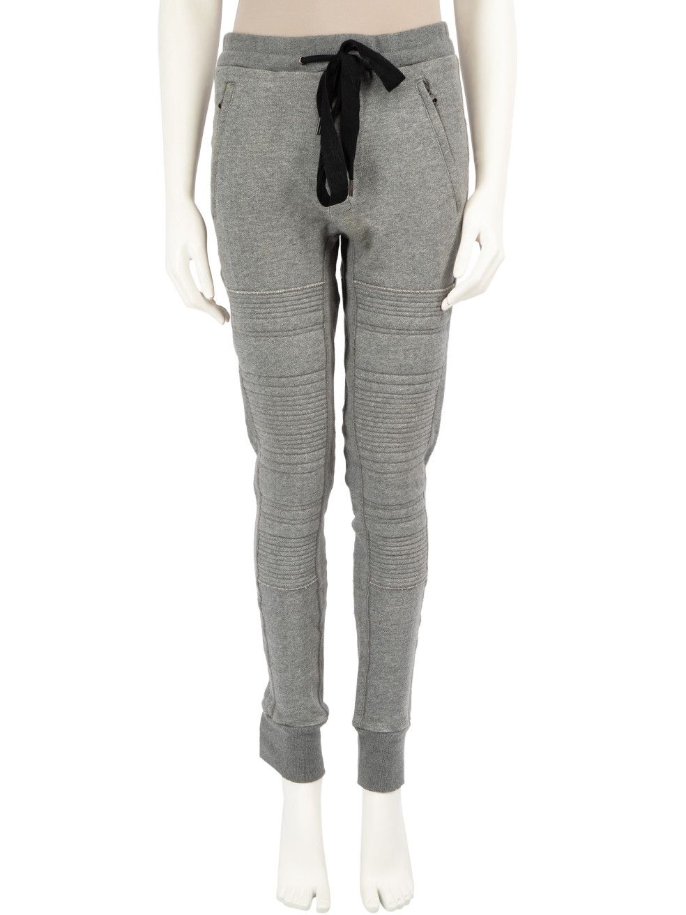 3.1 Phillip Lim Grey Drawstring Quilted Joggers Size 26" / US 2 / IT 38 - 1 Thumbnail