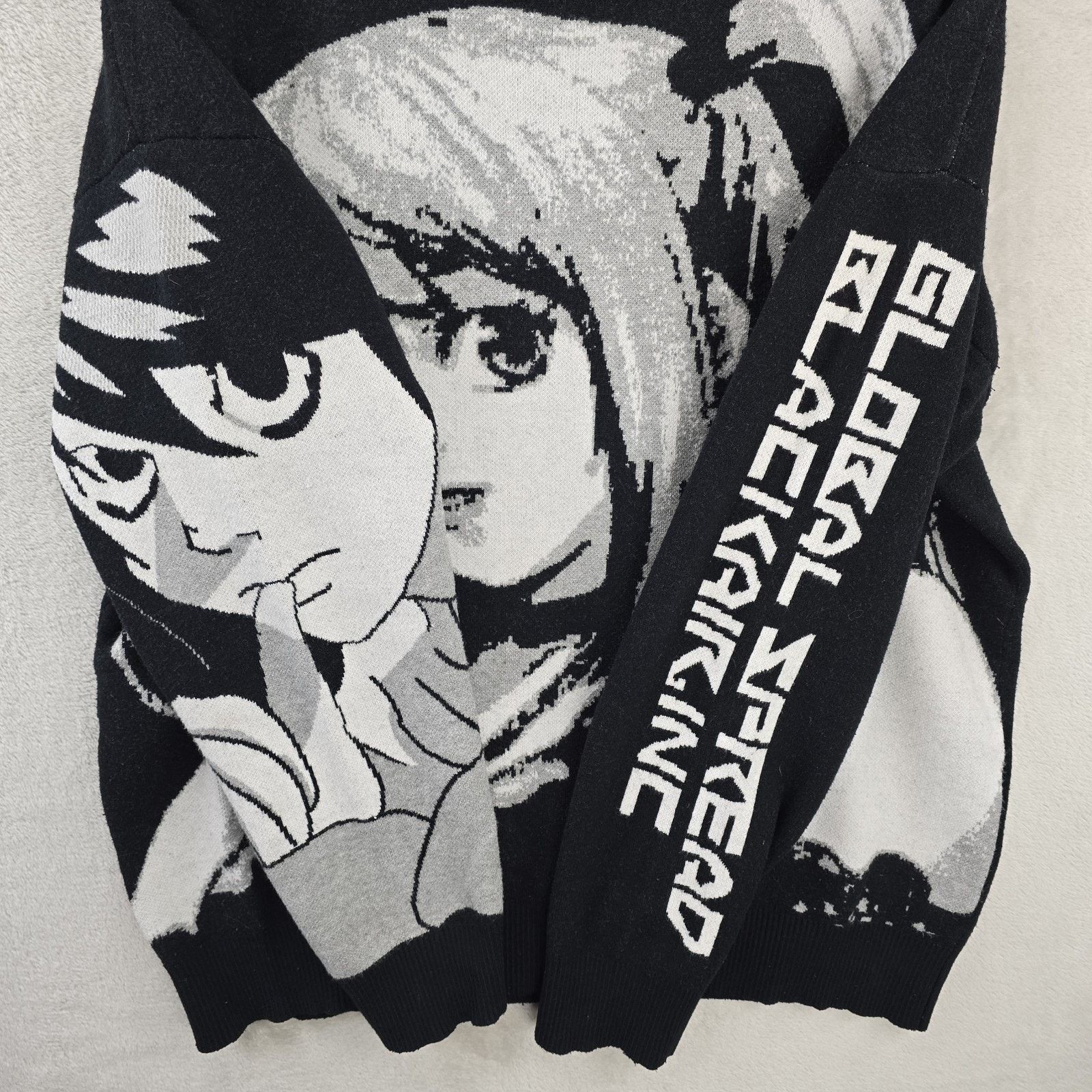 Other Black Air Global Sweater Medium Death Note Misa L Anime AOP Size US M / EU 48-50 / 2 - 4 Thumbnail