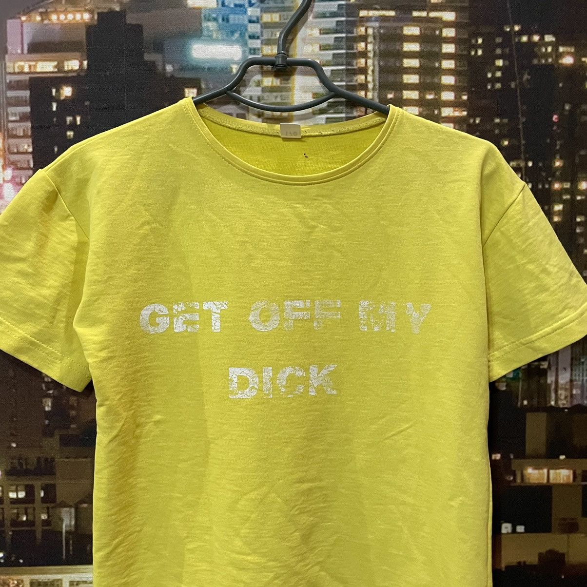 Band Tees YELLOW HUMOR TEE 80S GET OFF MY D1CK FUNNY PORN XXX Size US M / EU 48-50 / 2 - 3 Thumbnail
