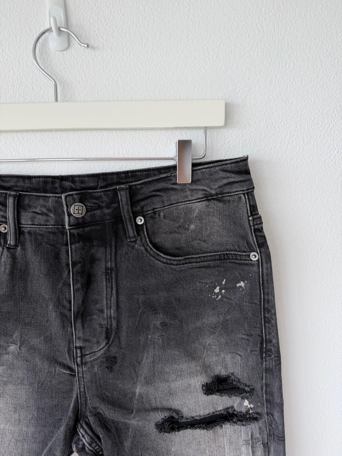 Ksubi new Ksubi mens denim shorts chopper grey black trashed 32 m Size US 32 / EU 48 - 2 Thumbnail