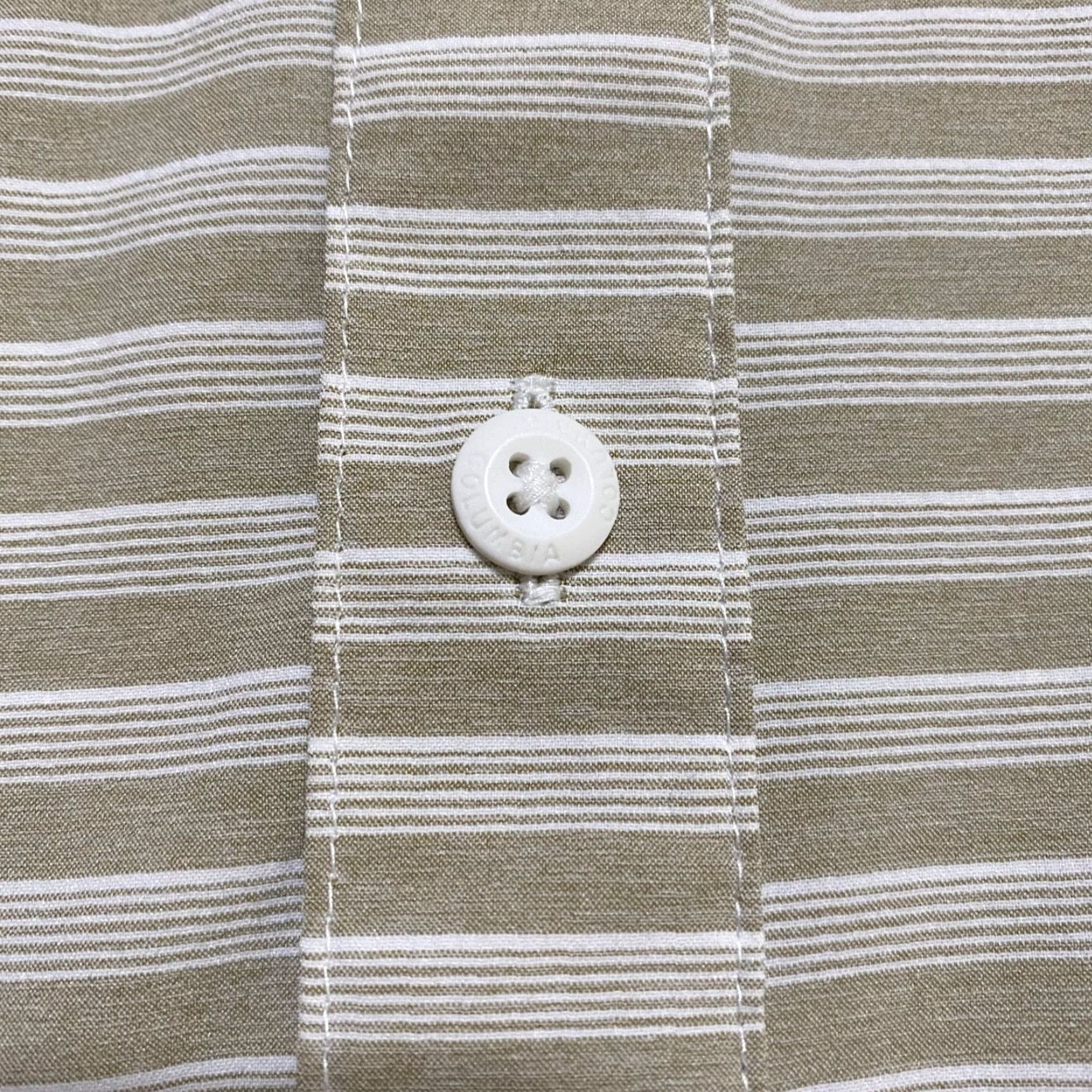 Vintage Columbia Shirt Mens XL Beige Striped Short Sleeve Button-Up Casual Outdoor Fish UV Protection Pockets Quick Dry All Seasons 2059 Size US XL / EU 56 / 4 - 4 Thumbnail