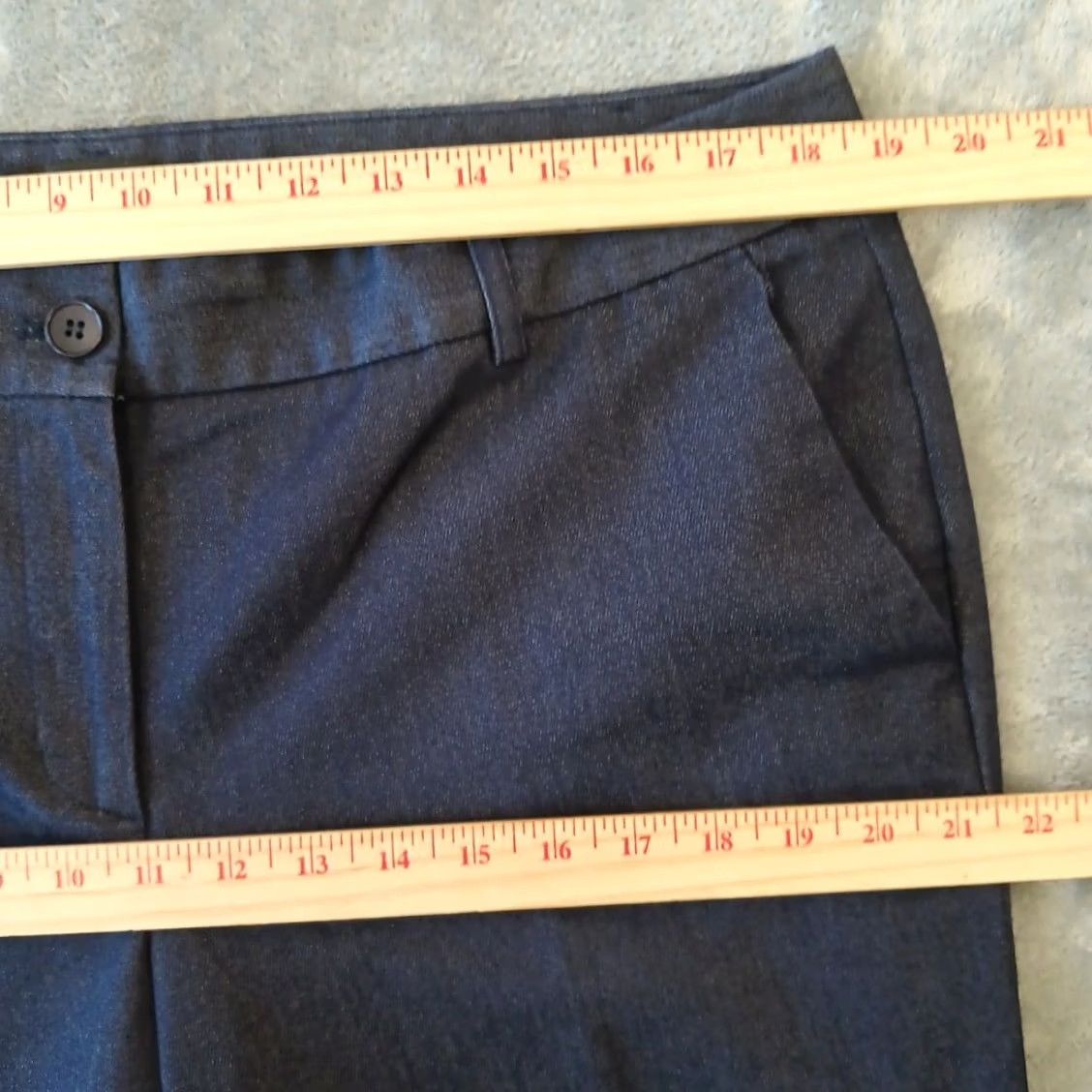 Talbots Talbots Dress Pants Womens Size 14 Blue Cotton Blend Twill Pockets 37x29.5 Dress Pants Womens Navy Blue Cotton Blend Twill Front Pockets 37x29.5 Size 36" / US 14 / IT 50 - 2 Thumbnail